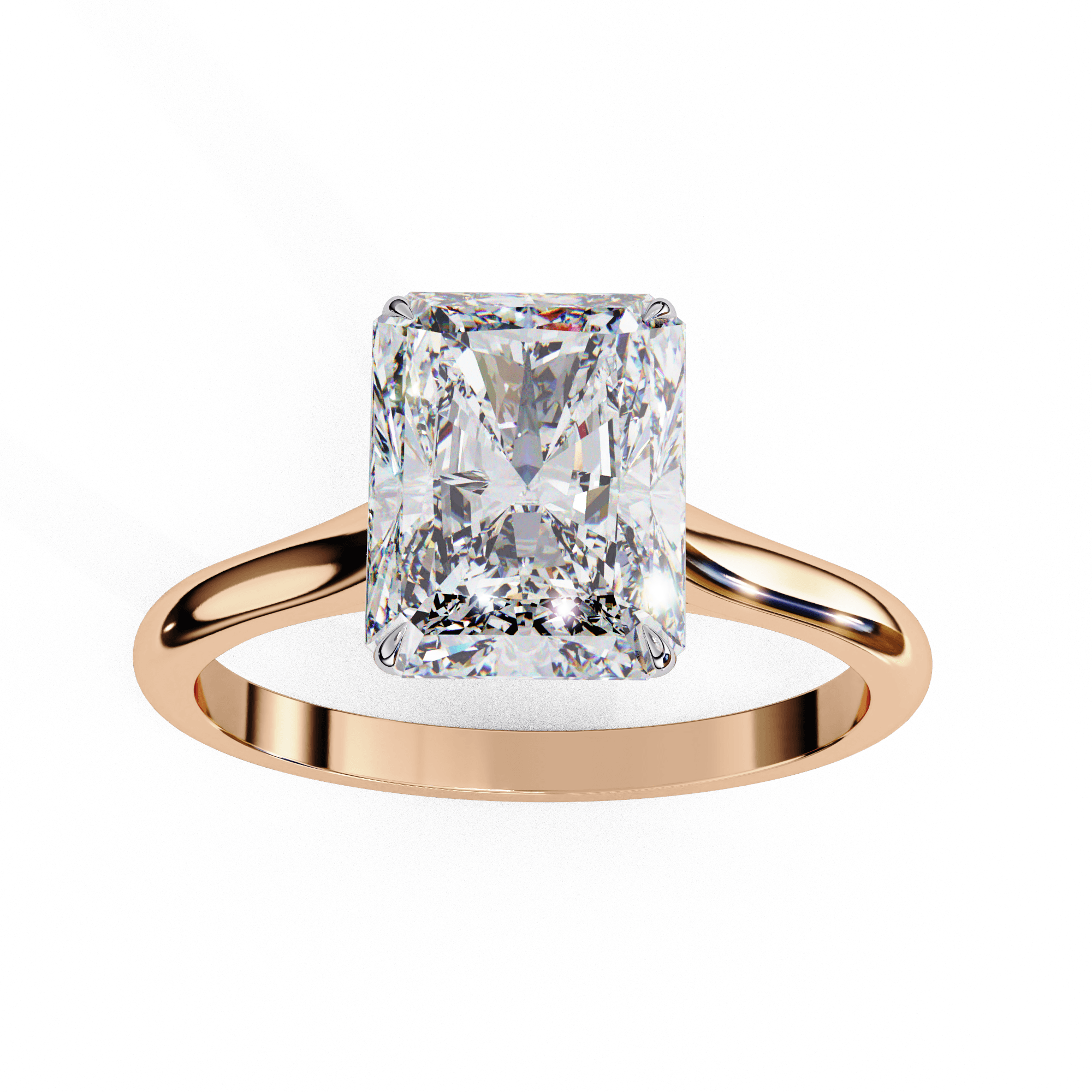 50 Cent Cushion Cut Solitaire Diamond Ring in 18KT Yellow Gold
