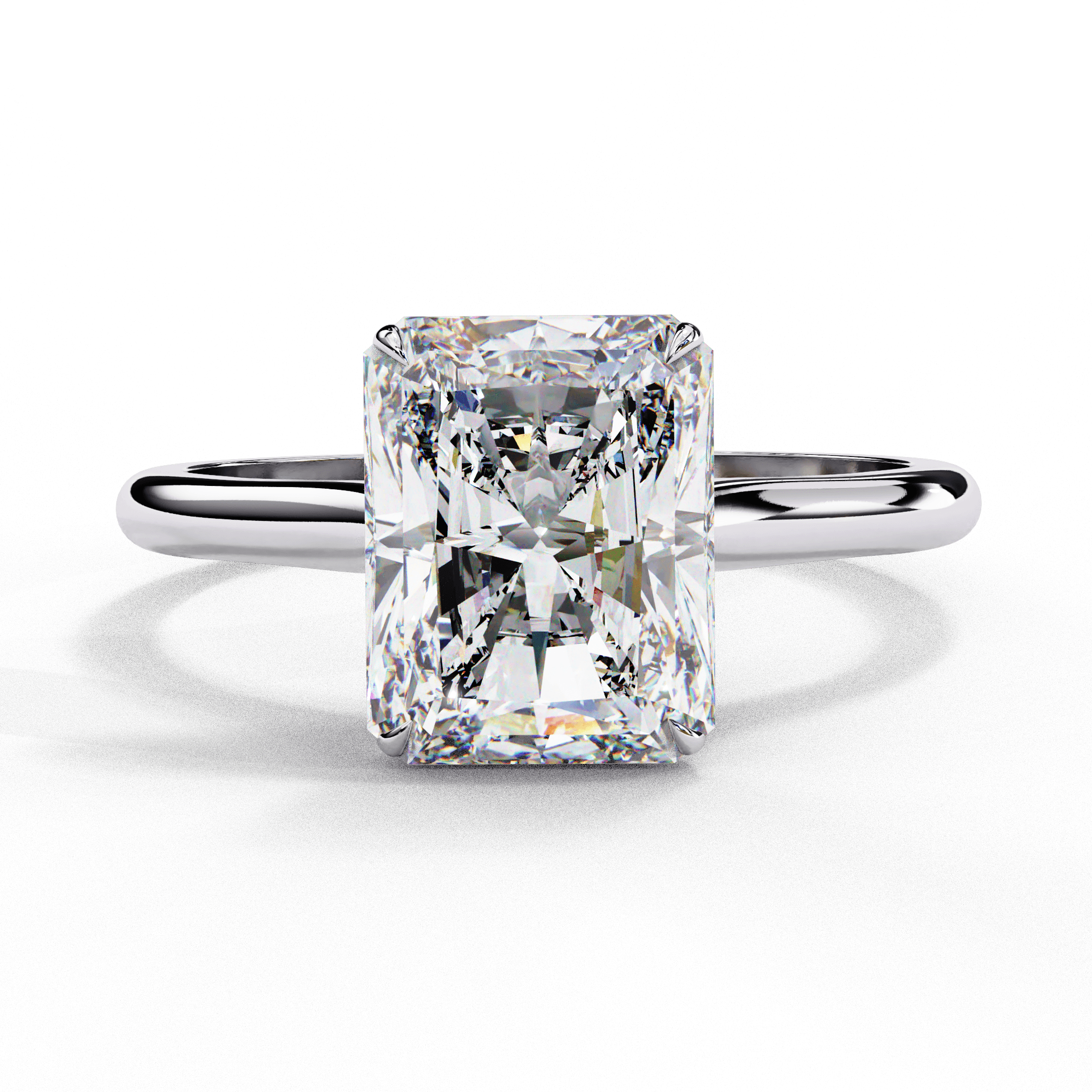 50 Cent Cushion Cut Solitaire Diamond Ring in 18KT Yellow Gold