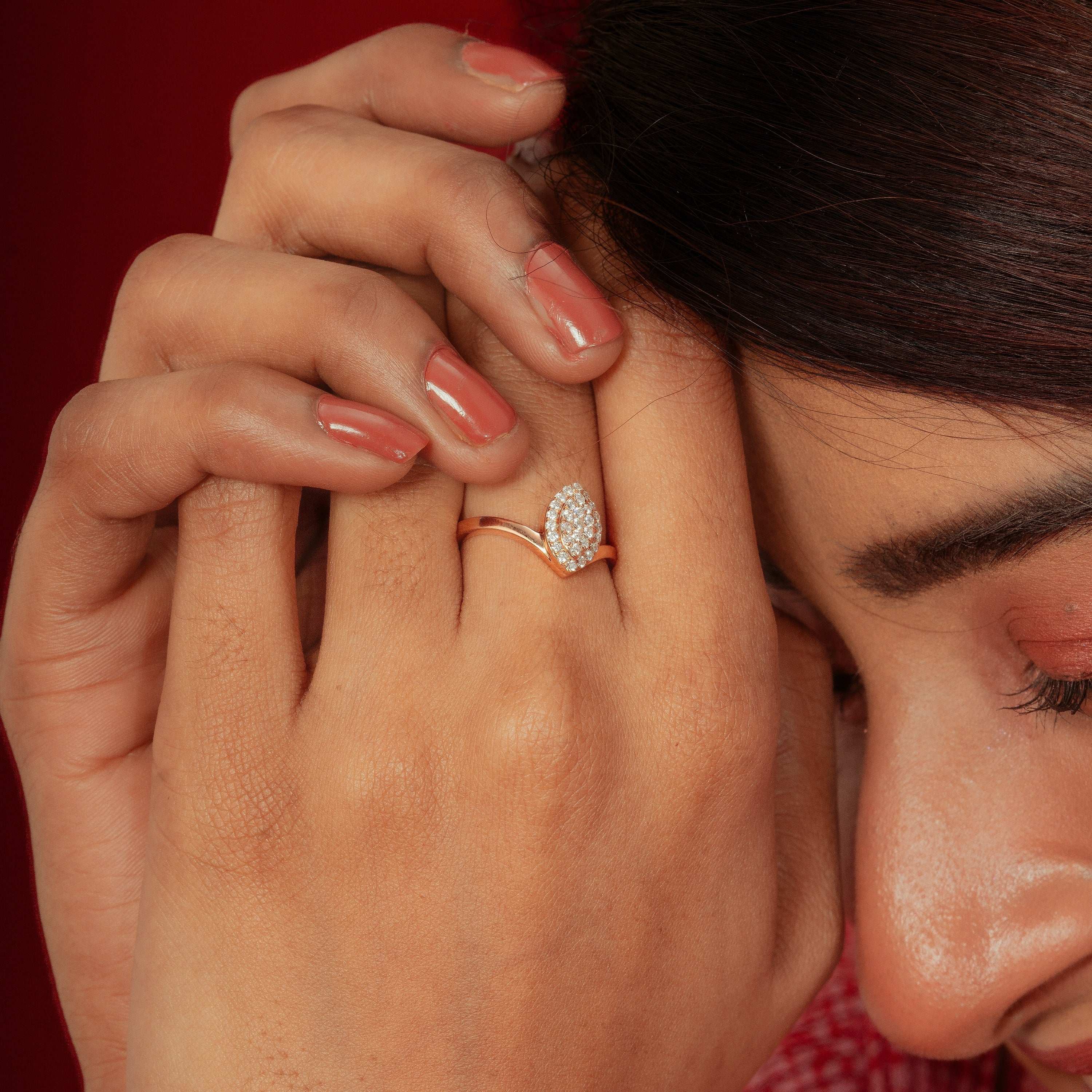 Cluster Marquise Diamond Ring