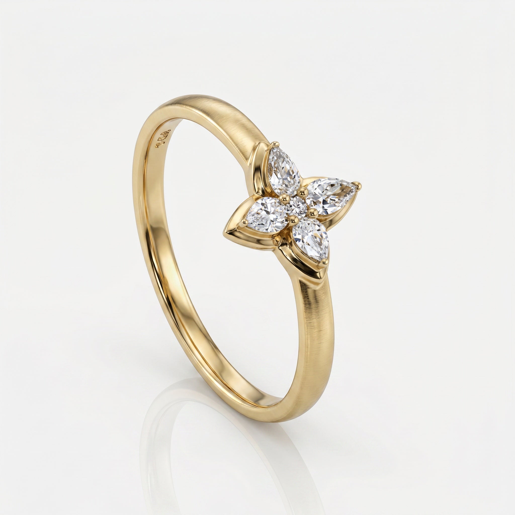 Vihana Floral Lab Grown Diamond Ring