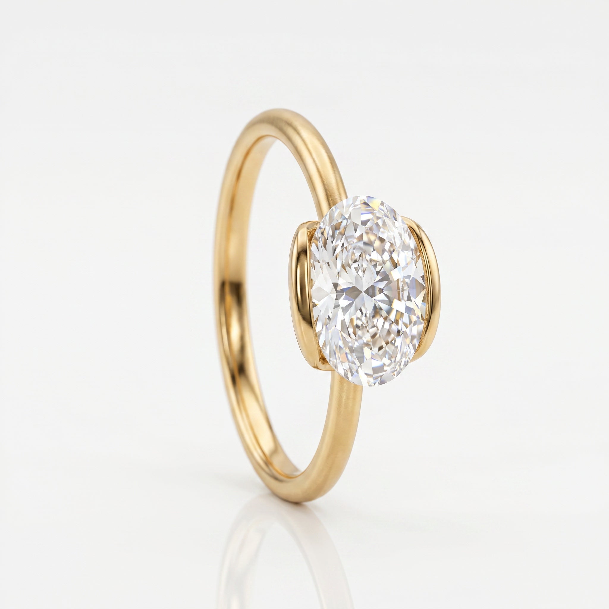 Avira Oval Solitaire Lab Grown Diamond Ring