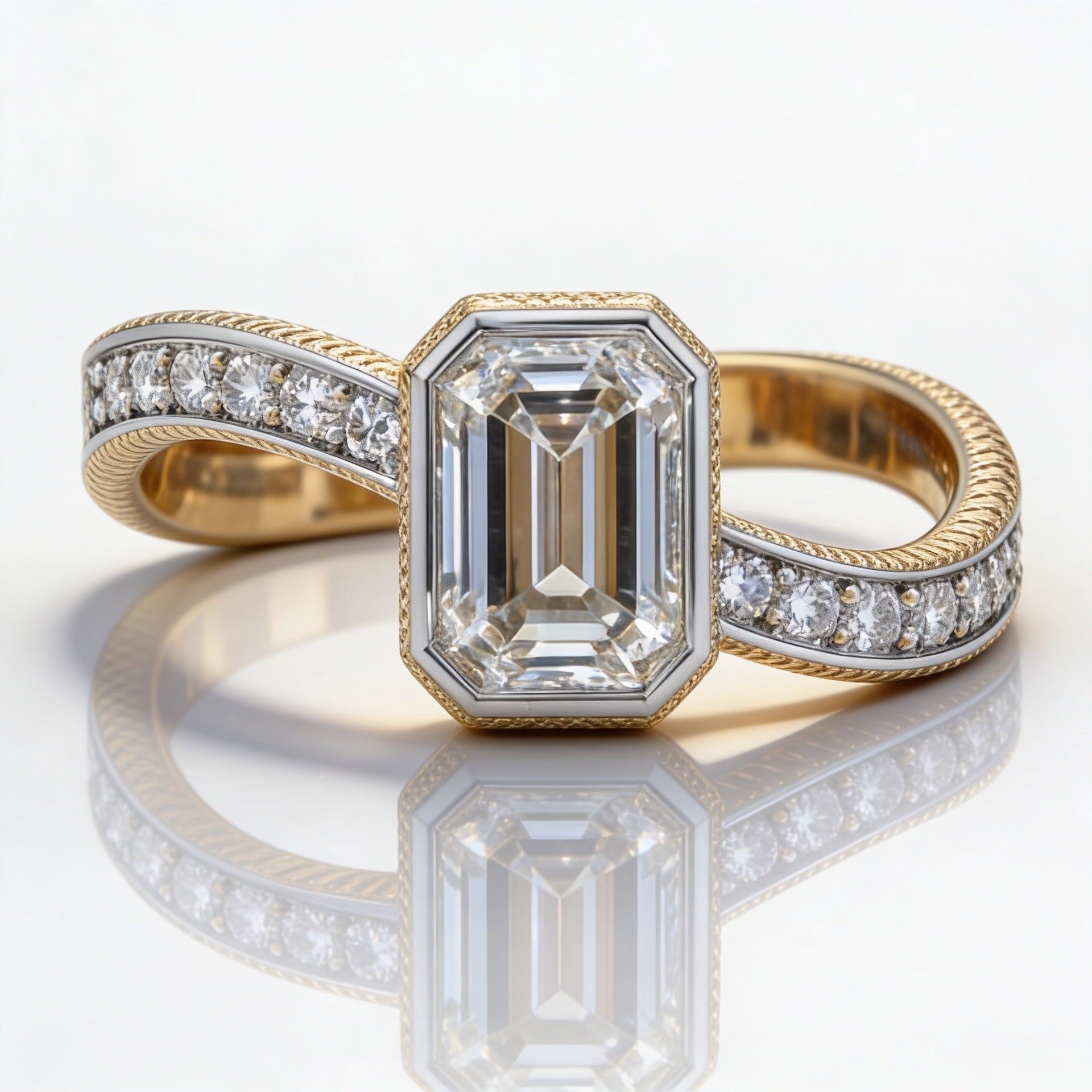 Aadhira Emerald Lab Grown Diamond Ring