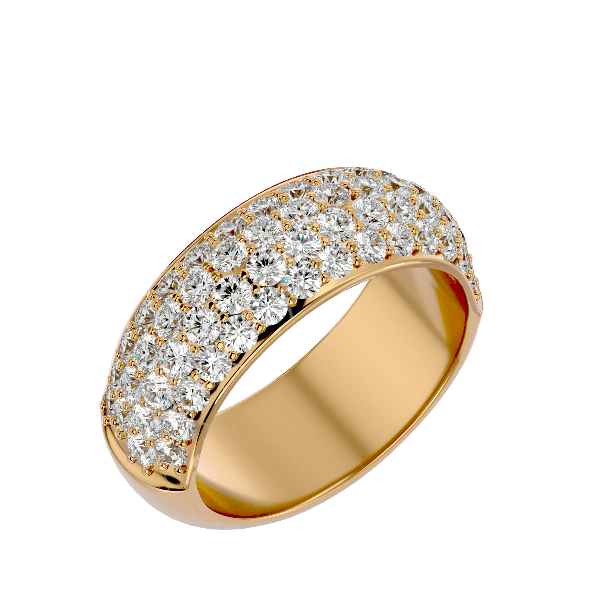 Kimora lab diamond ring with band in polished finish