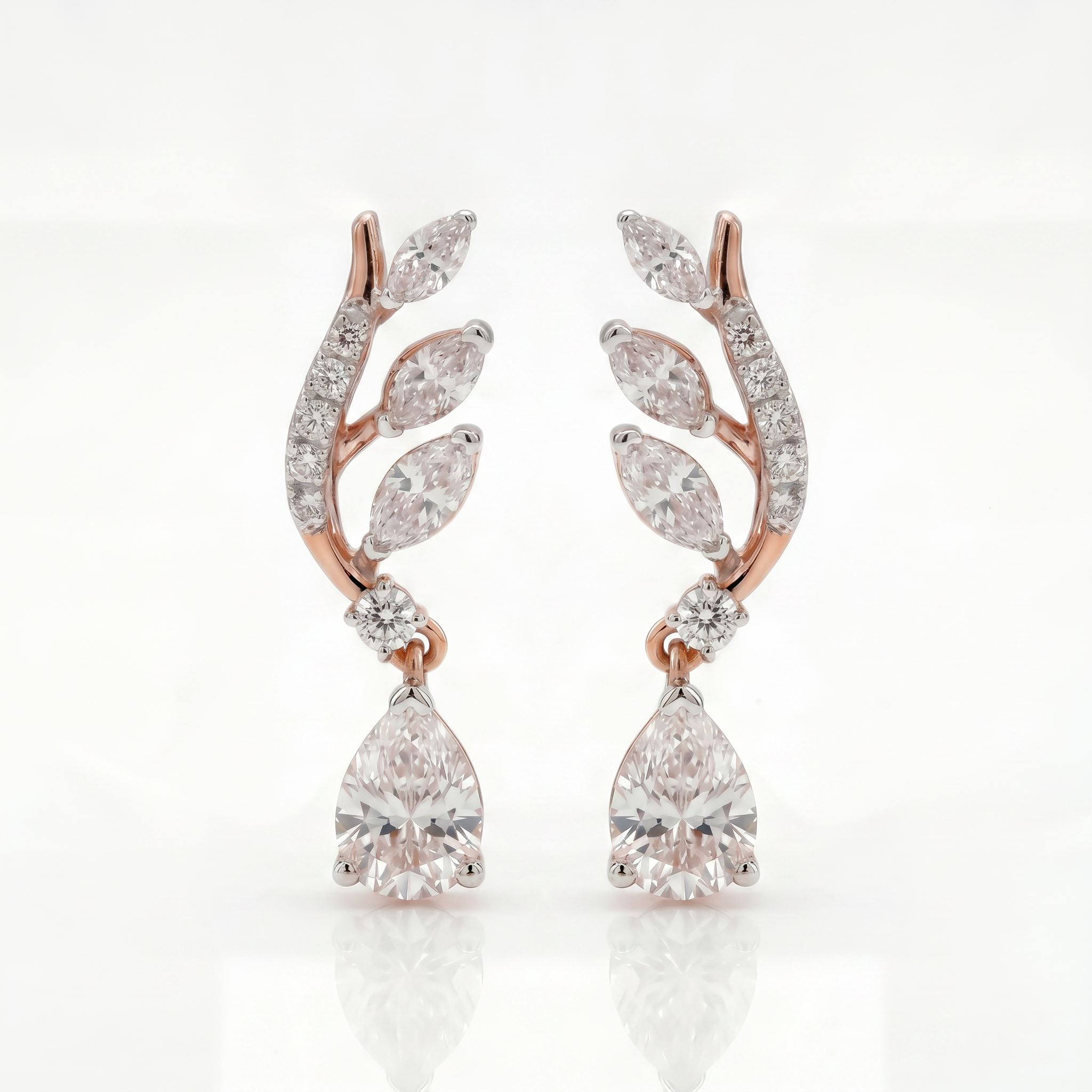 Latharanis Marquise Pear Lab Diamond Earrings