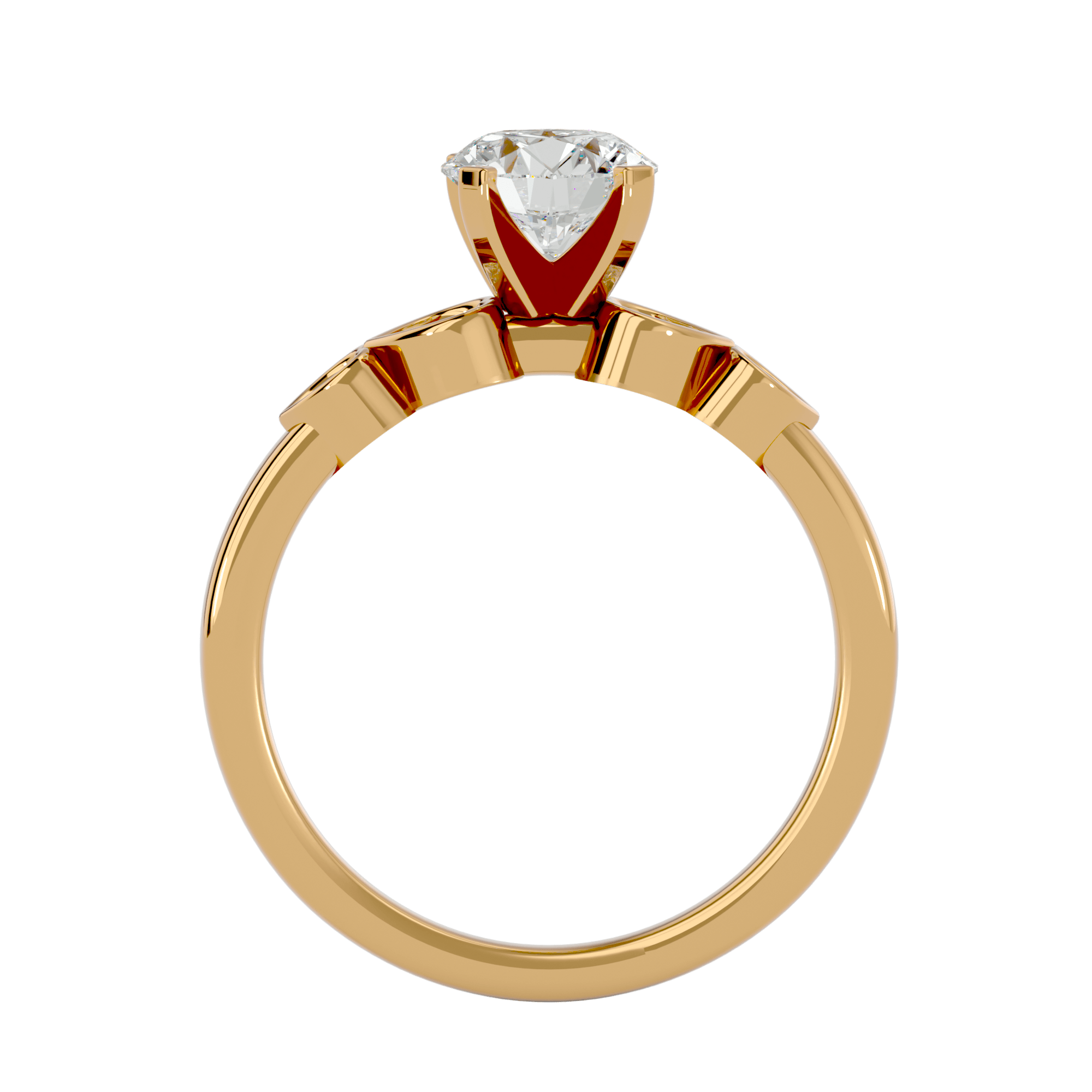 Amia Ring with band Ladies Ring