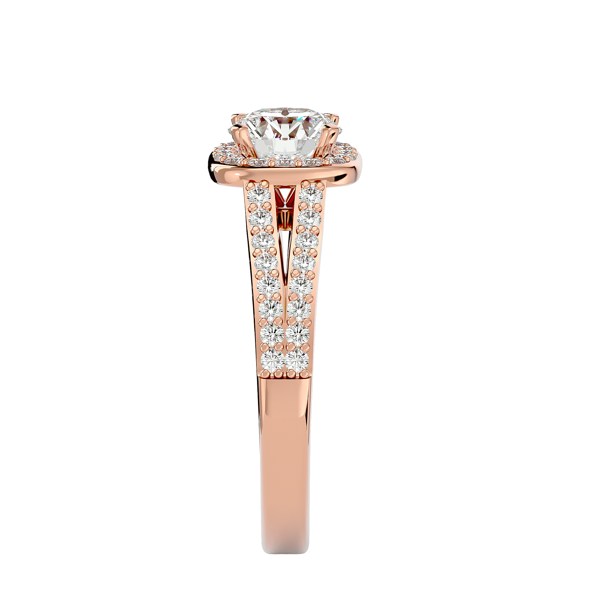 Clementine Diamond Halo Ring