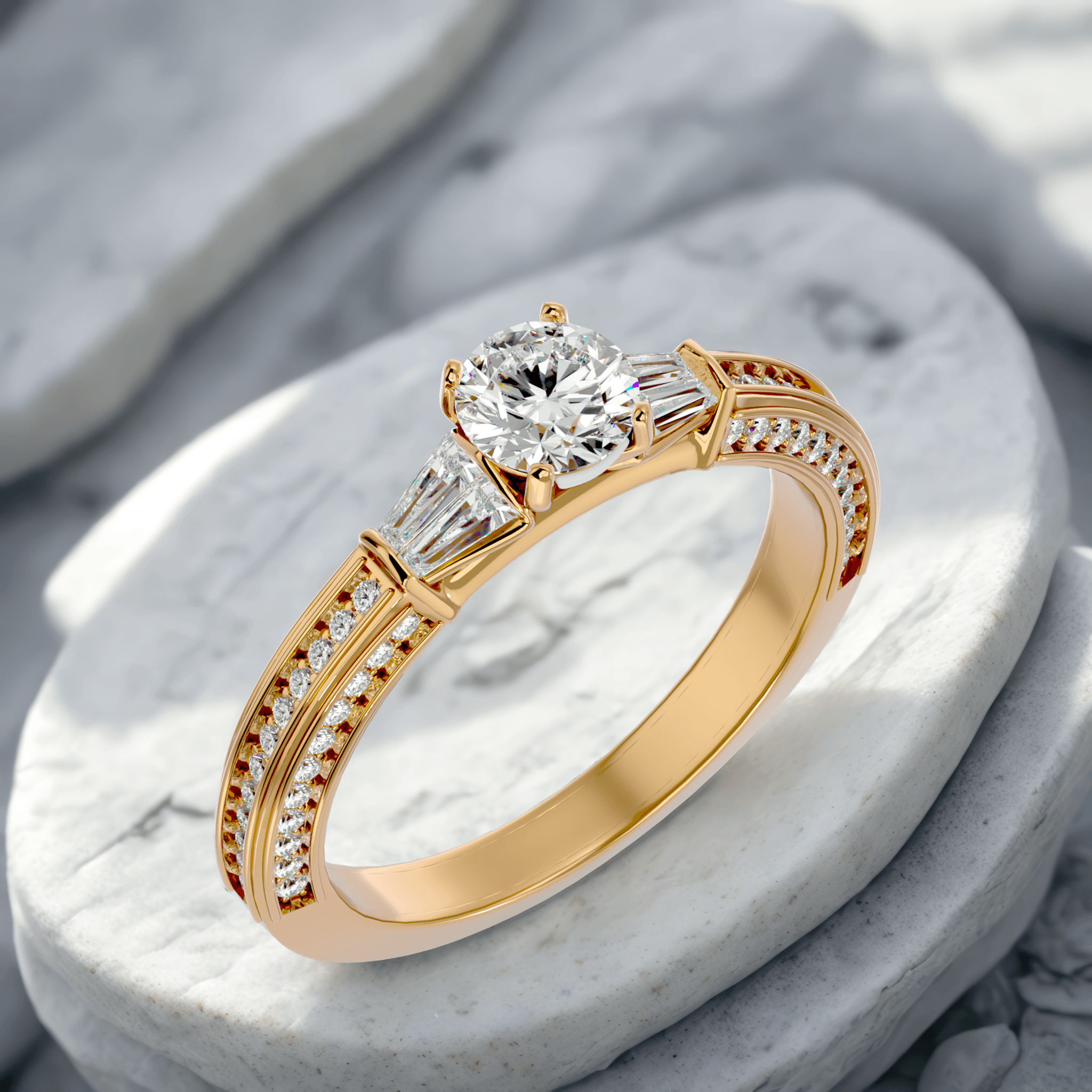 Sandra Three stone Ring