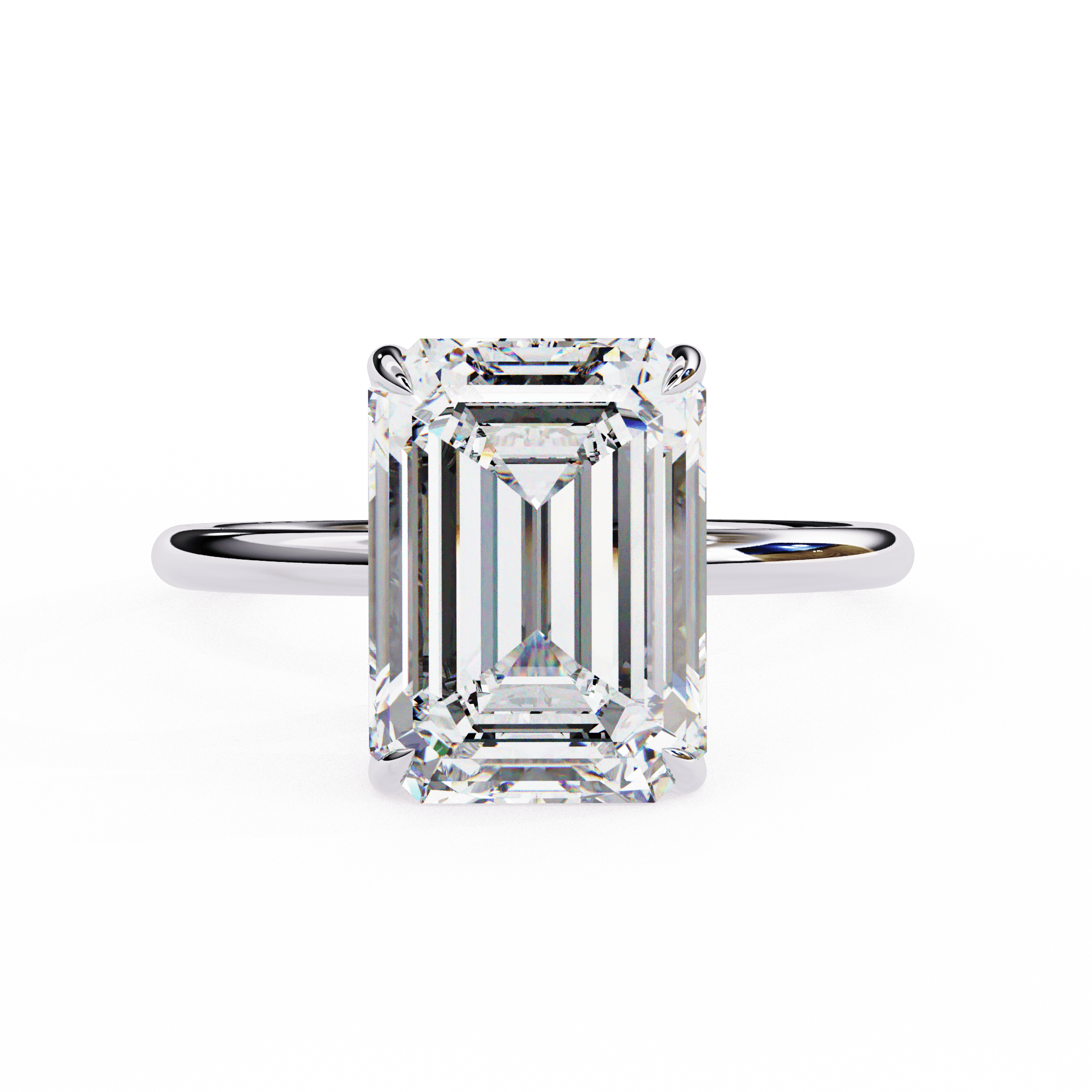 2 Carat Emerald Cut Diamond Solitaire Ring