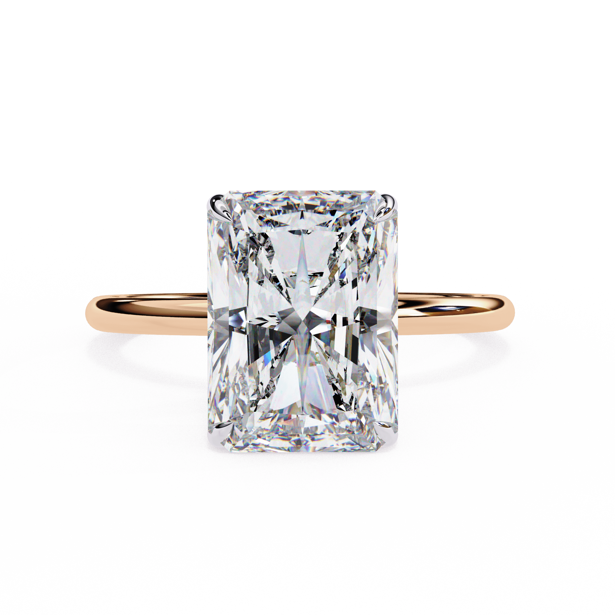 2 carat Radiant Solitaire ring