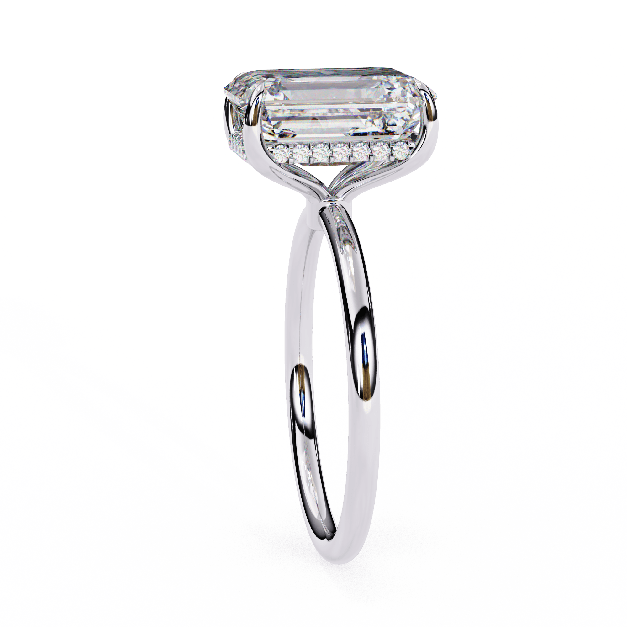 2 carat Emerald Diamond Ring