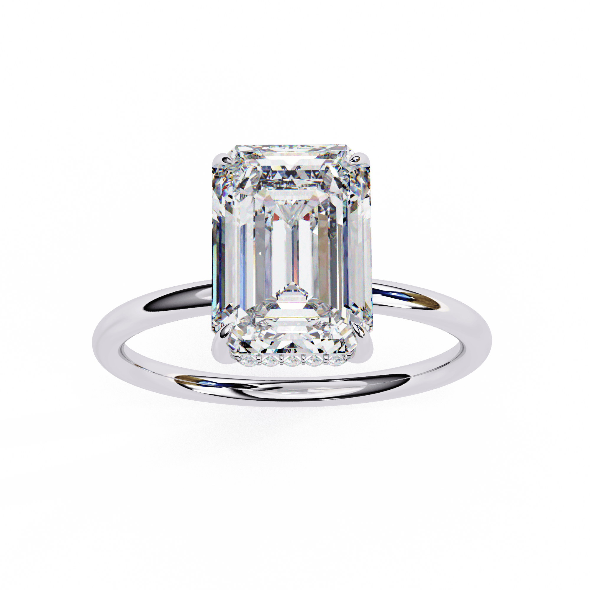 2 carat Emerald Diamond Ring