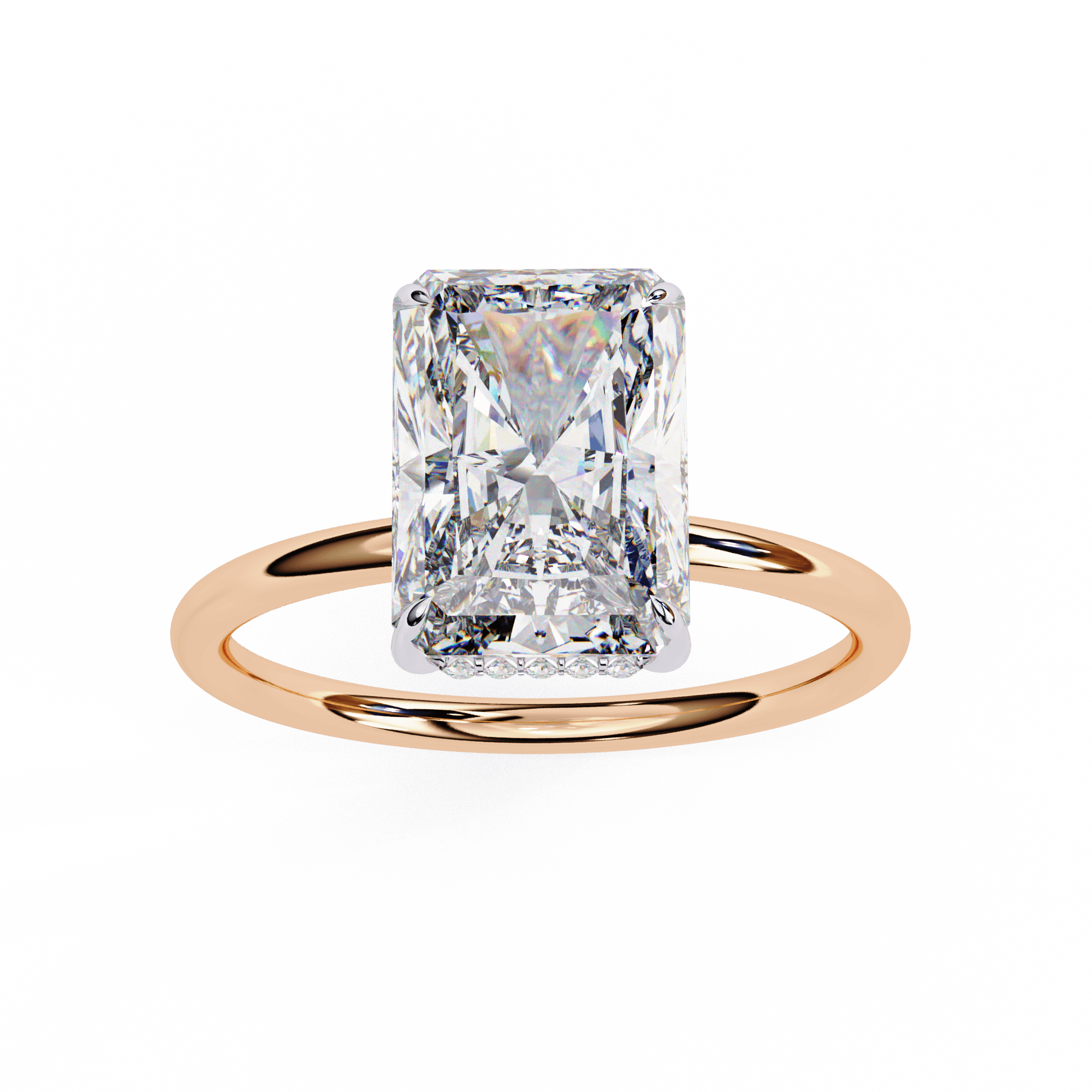 2 Carat Radiant Cut Solitaire Diamond Ring