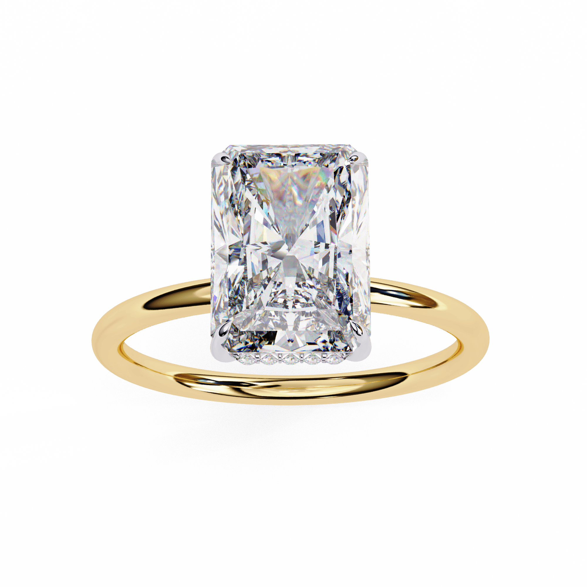 2 Carat Radiant Cut Solitaire Diamond Ring