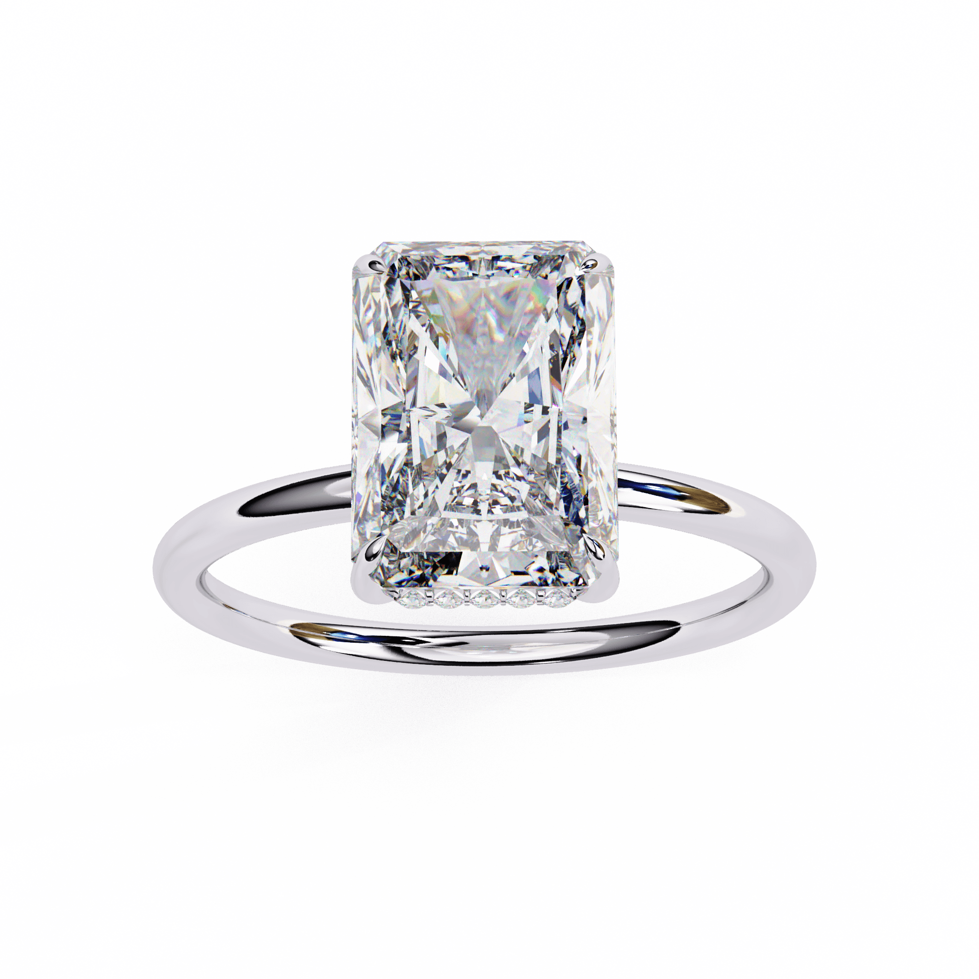 2 carat Radiant Solitaire ring
