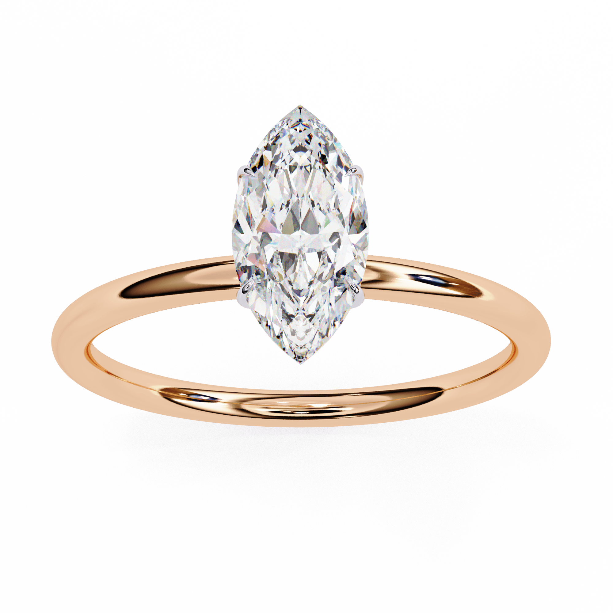 1 Carat Marquise Cut Solitaire Diamond Ring