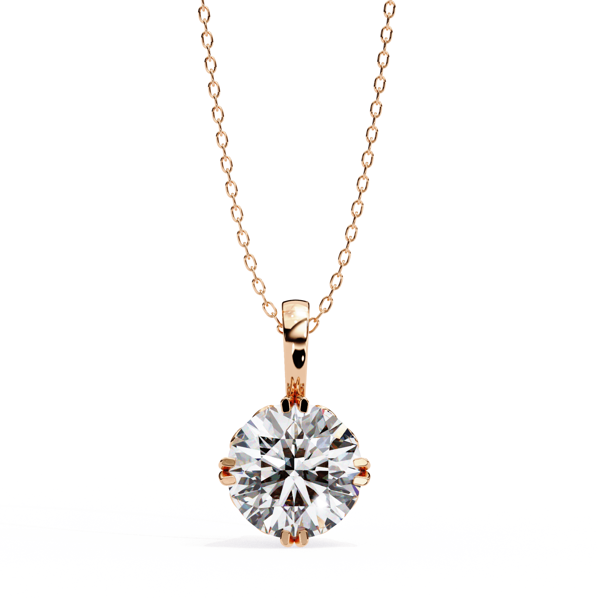 1ct Round Solitaire Diamond Pendant