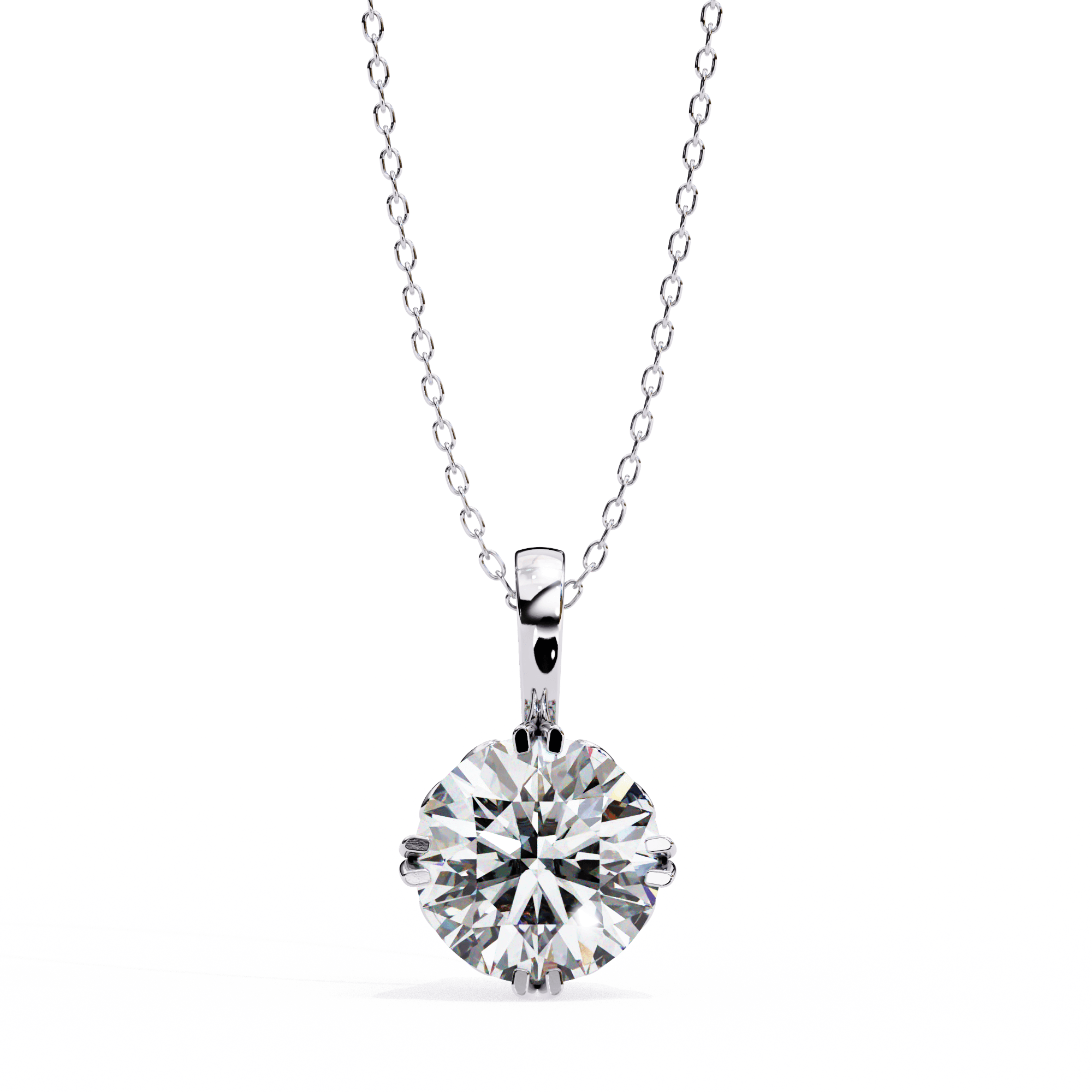 1ct Round Solitaire Diamond Pendant