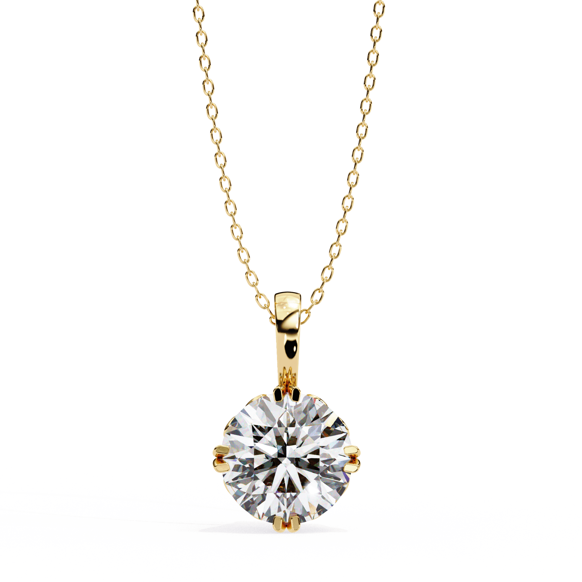 1ct Round Solitaire Diamond Pendant