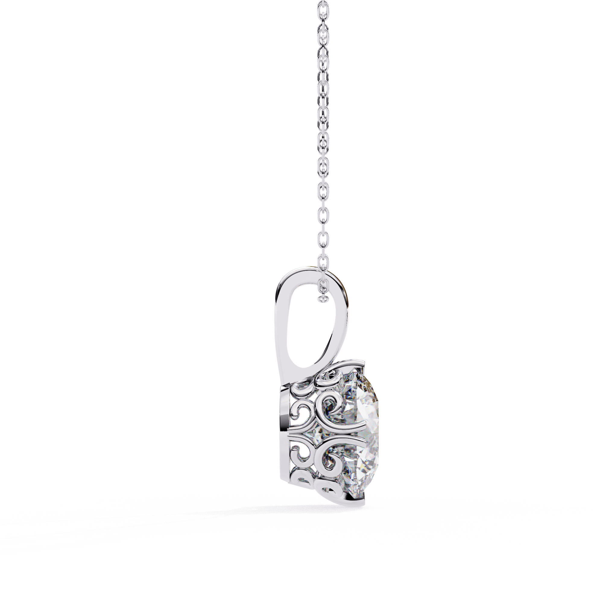 1ct Round Solitaire Diamond Pendant