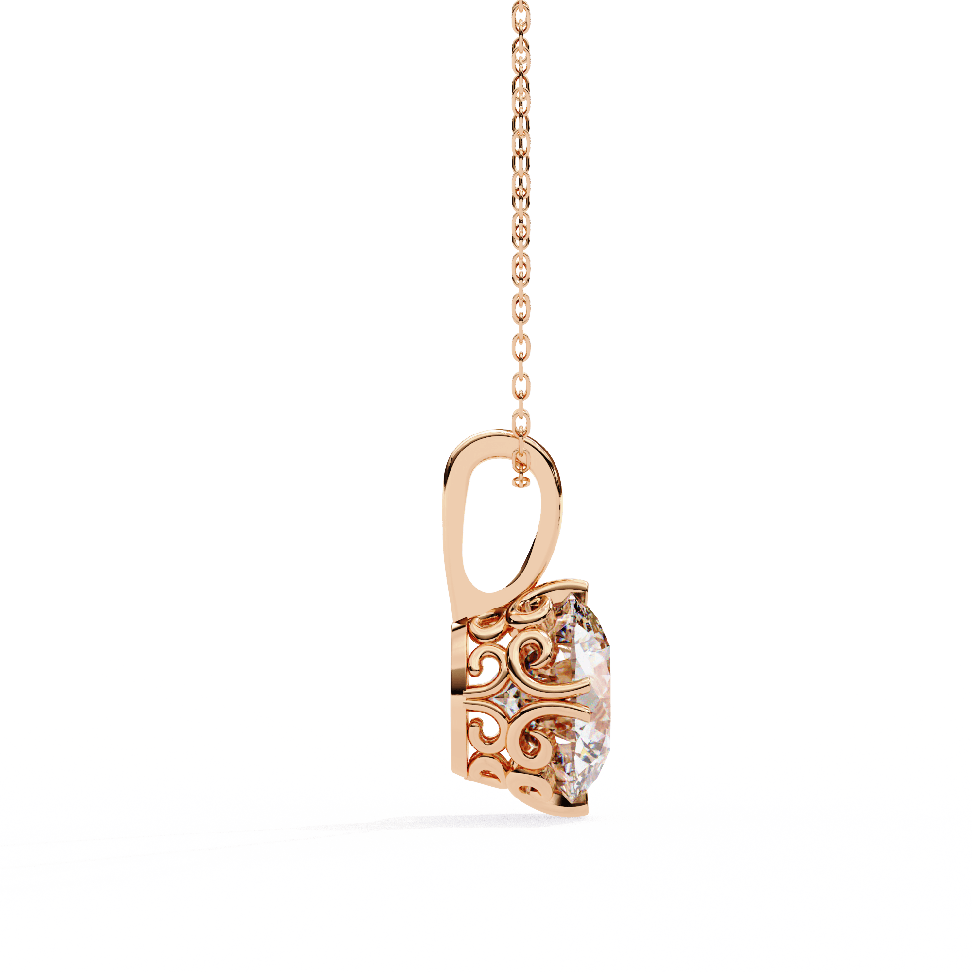 1ct Round Solitaire Diamond Pendant