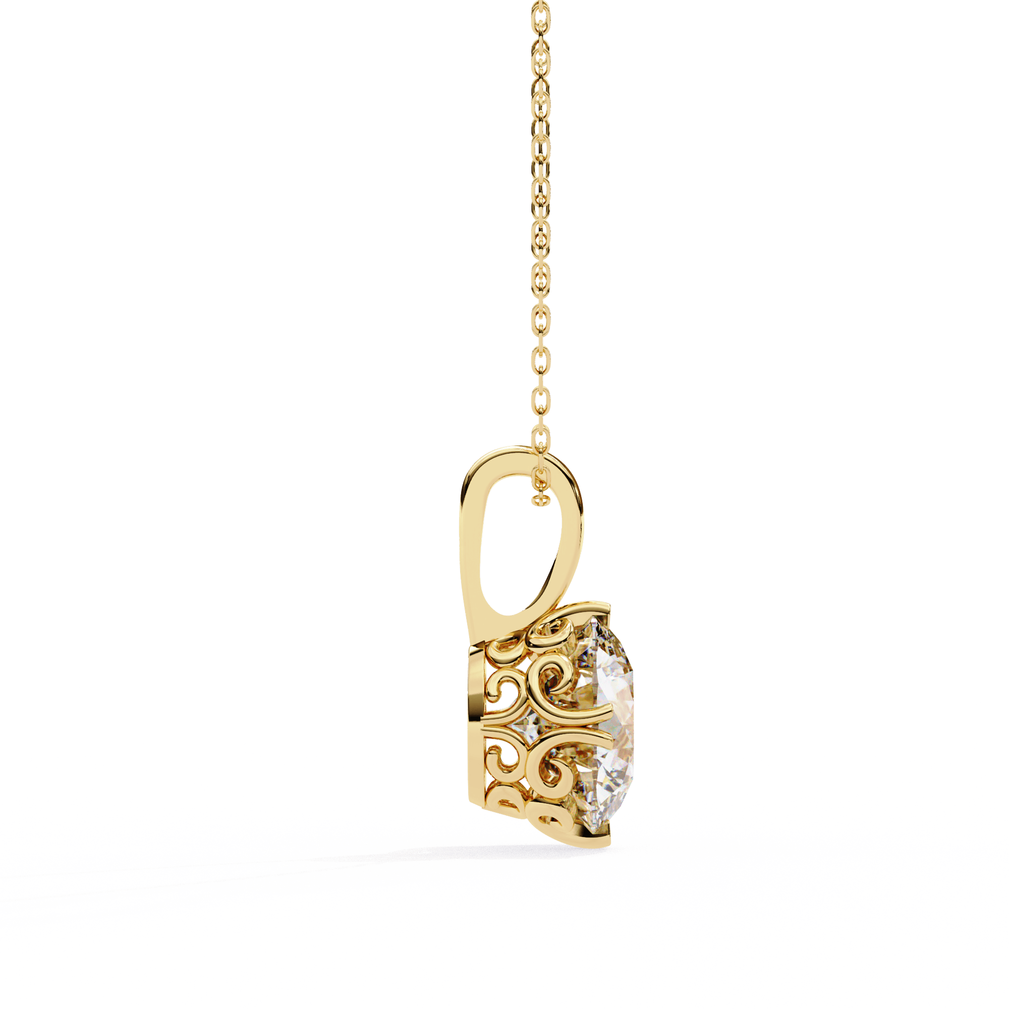 1ct Round Solitaire Diamond Pendant