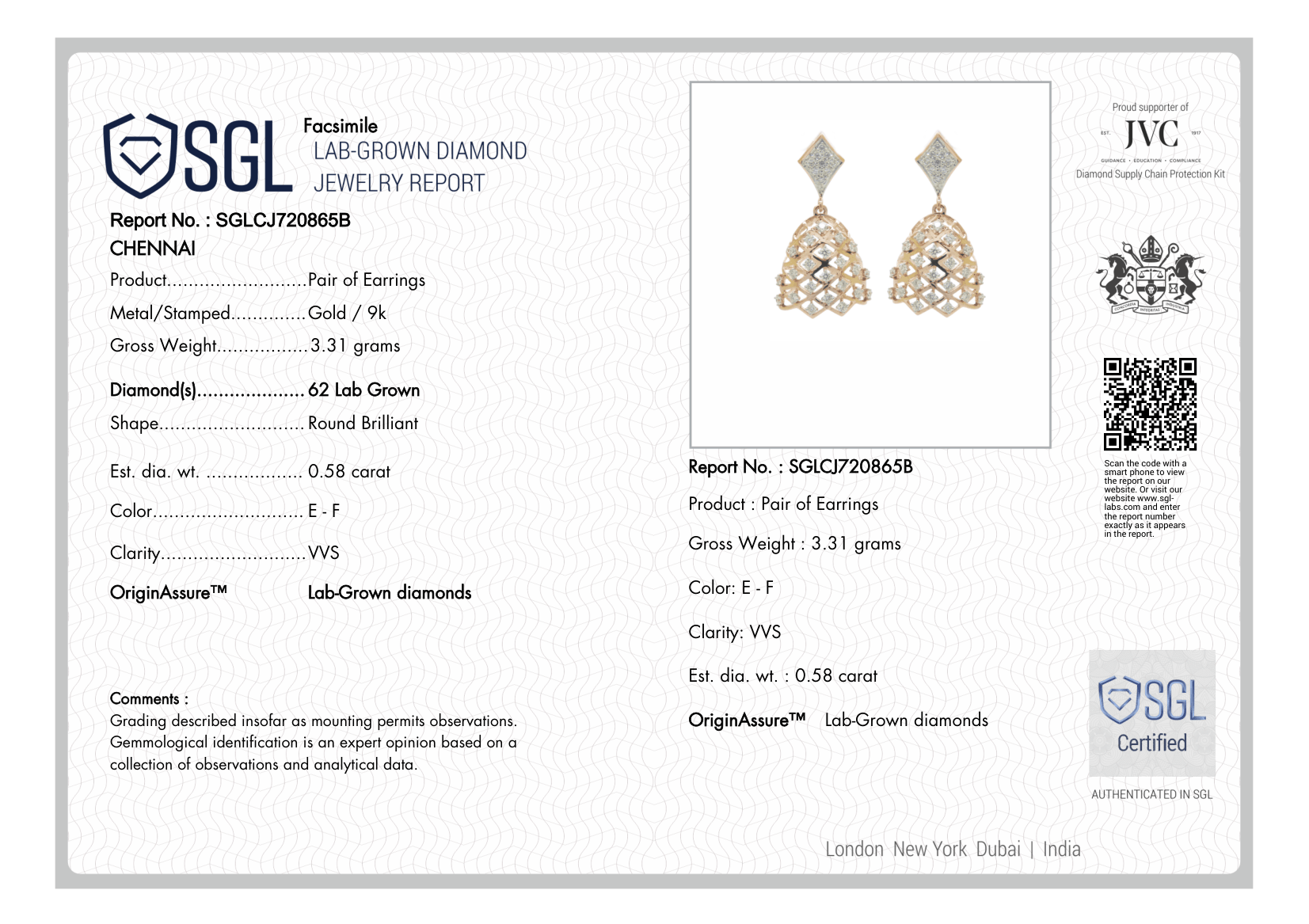 The Elysian Hera Drop Diamond Jhumka