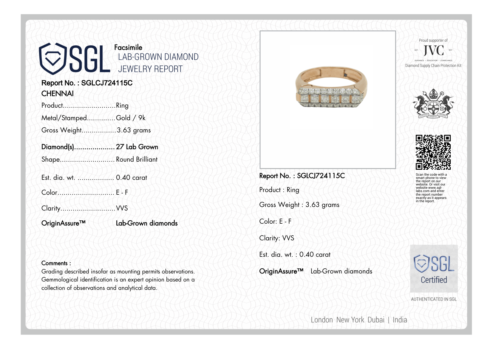 Titan Grid Lab Diamond Mens Ring