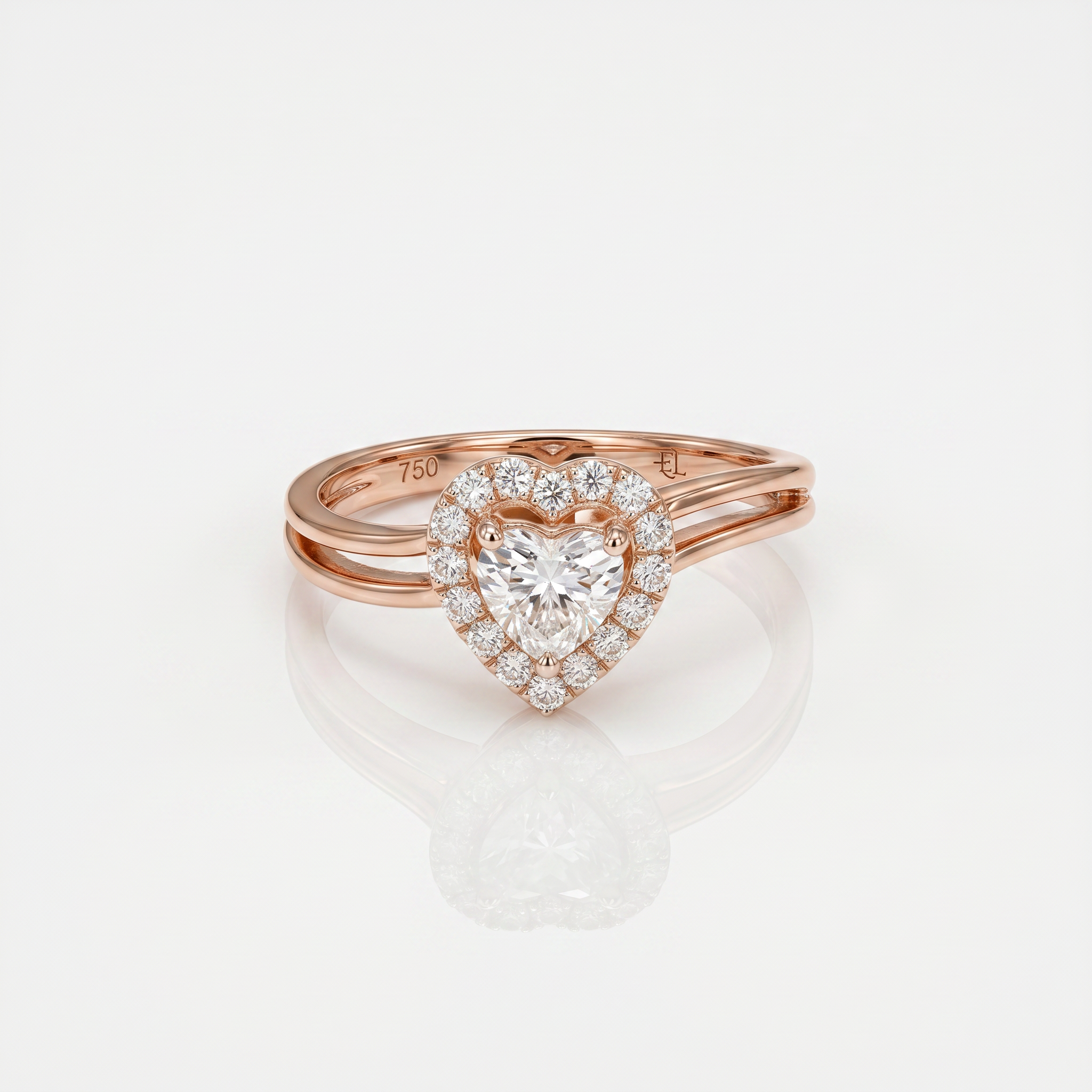 The L’Amour d’Or Golden Heart Diamond RIng