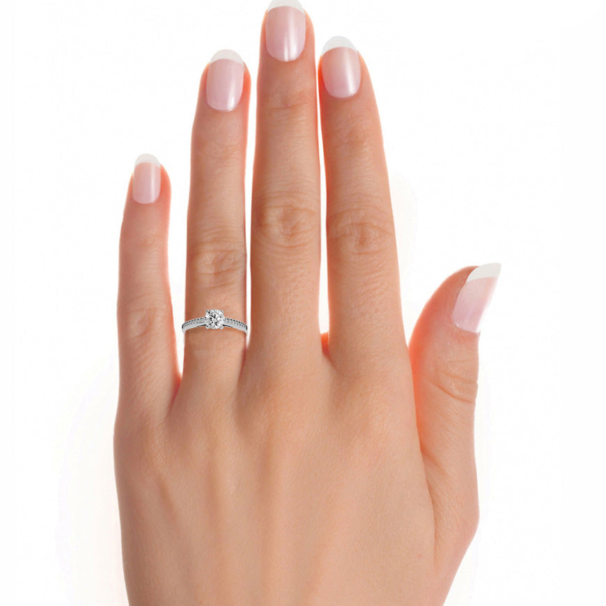 Nora Diamond Solitaire Ring