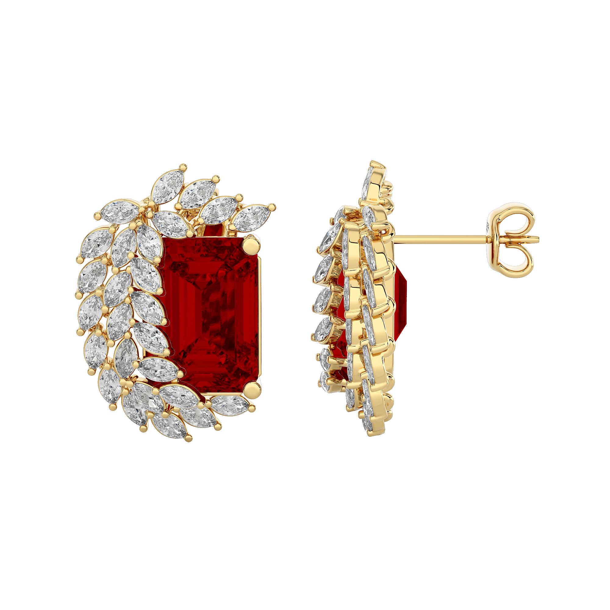 Avira Diamond Gemstone Earrings