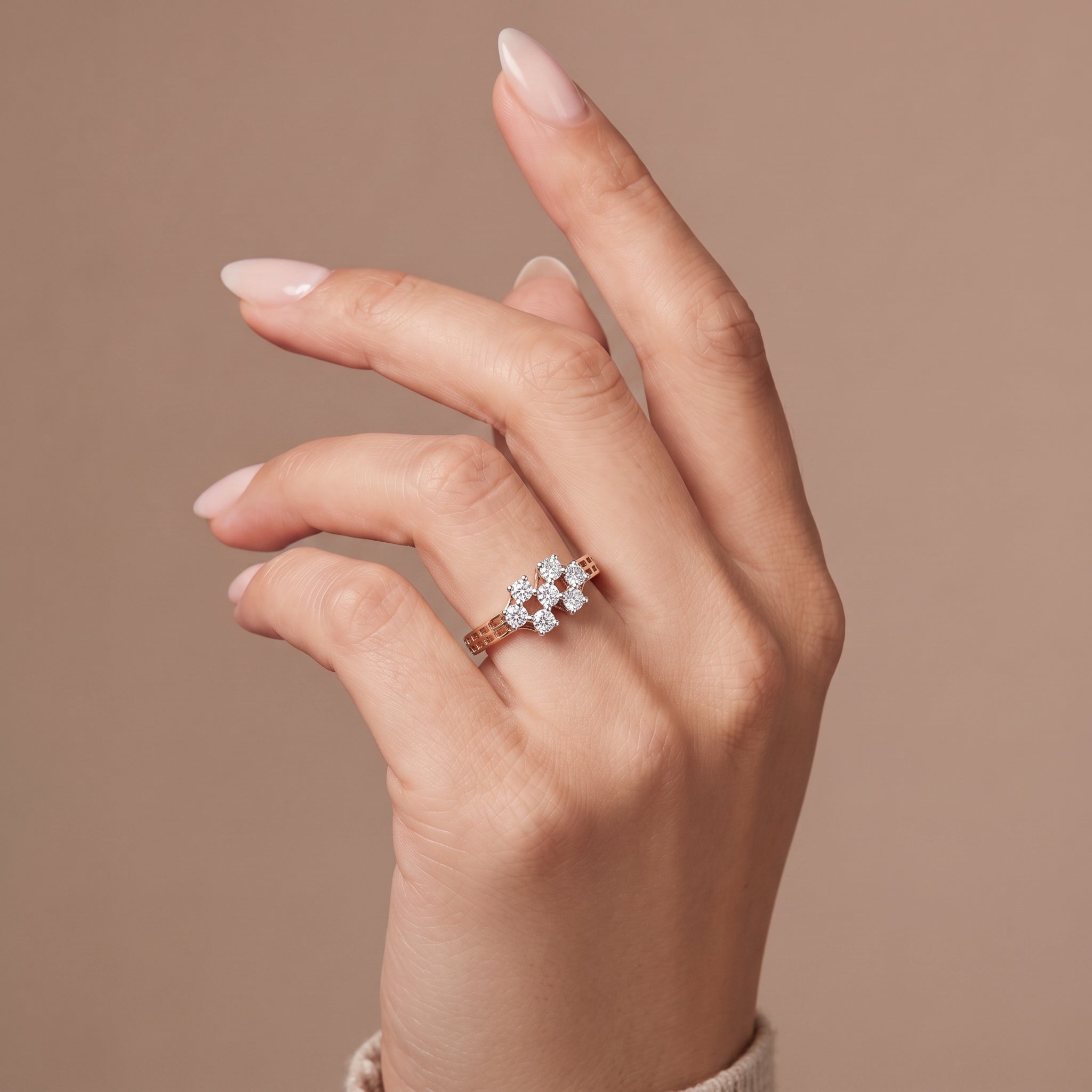 The Astra Cluster Multi-Stone Diamond Ring