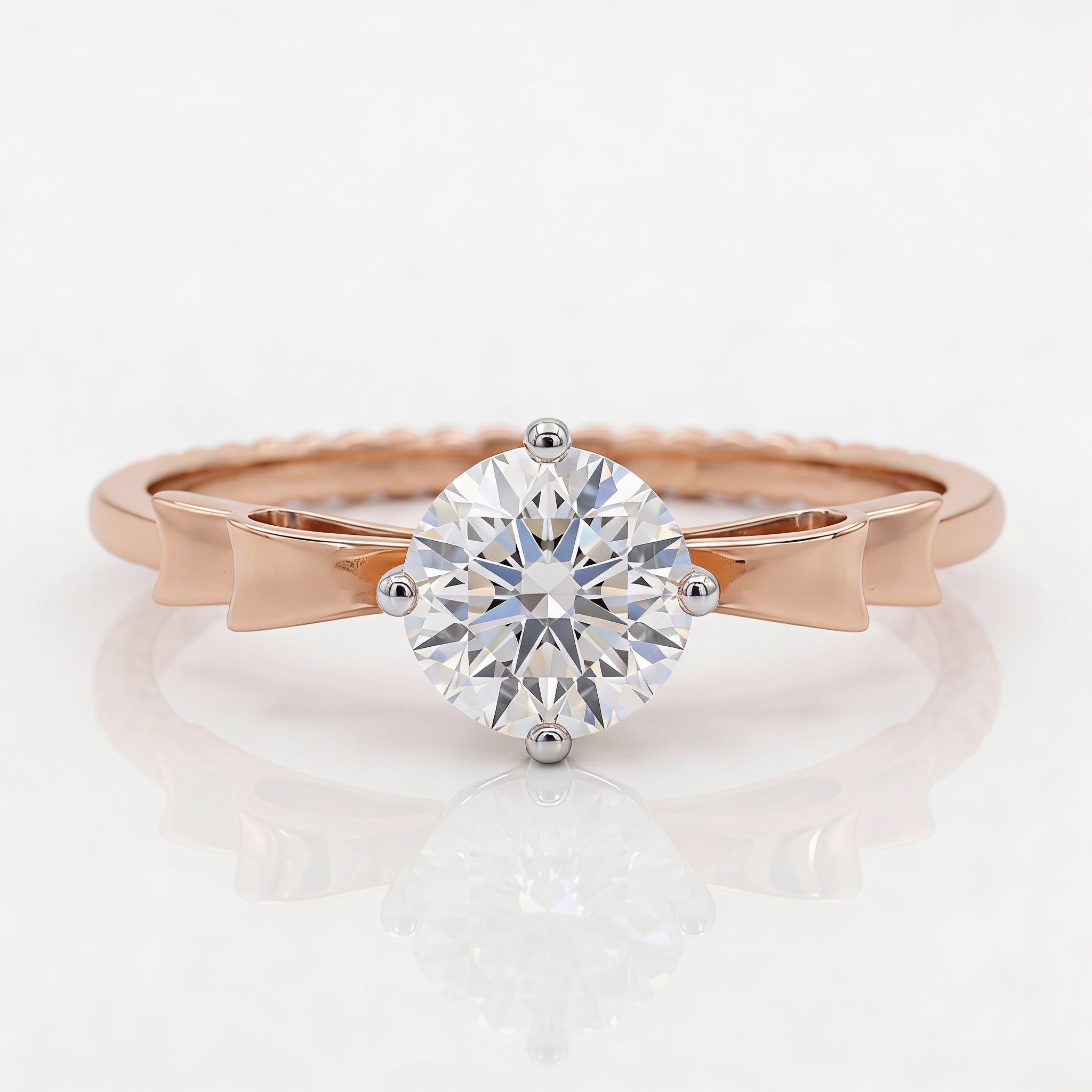 Bow Solitaire Lab Grown Diamond Ring