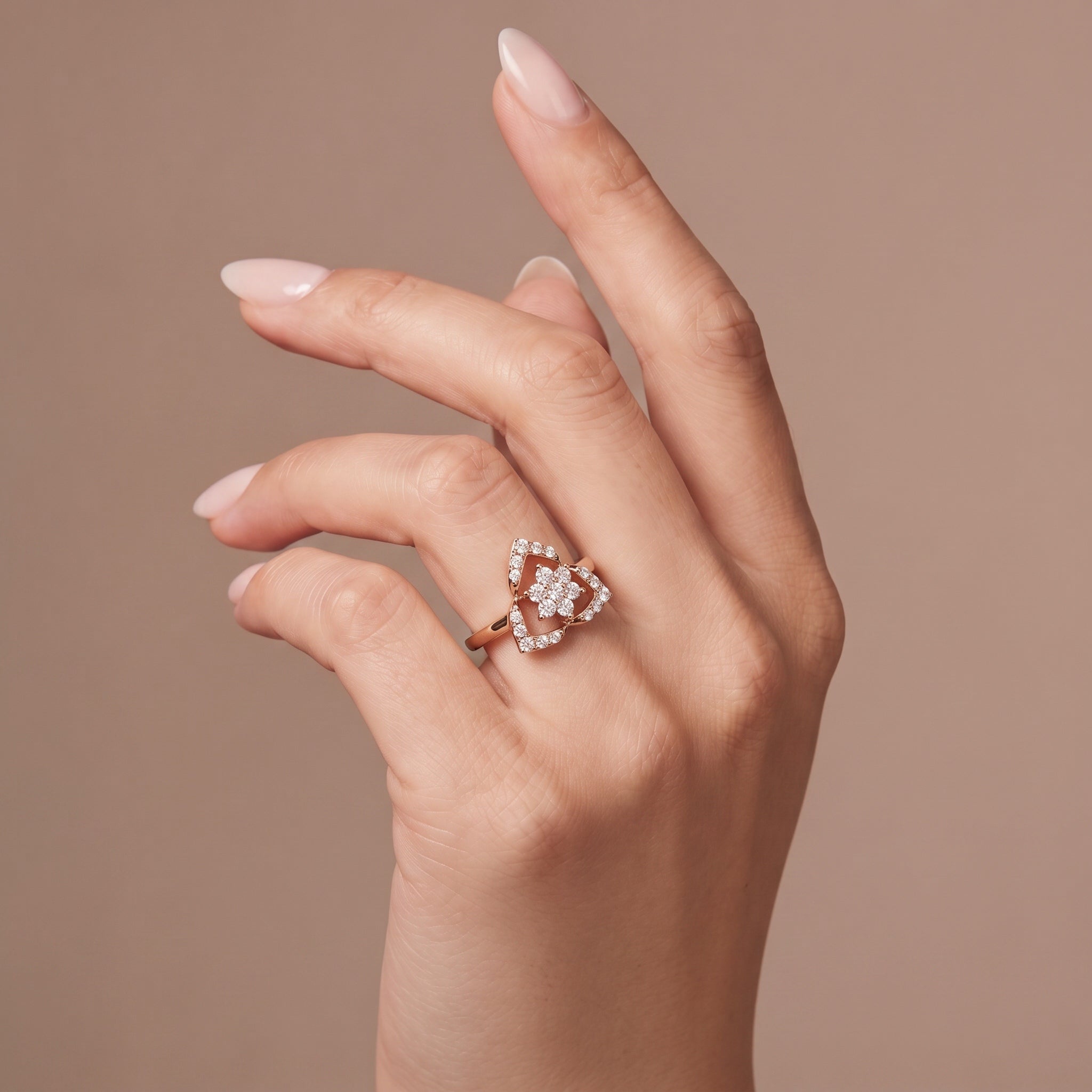 The Eros Tiara Heart Diamond Ring
