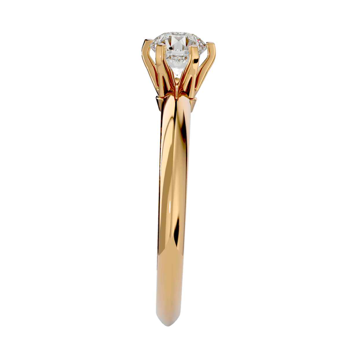 0.80 Ct Ariel Six Prong Solitaire Engagement Ring in 18K Gold – product image 8