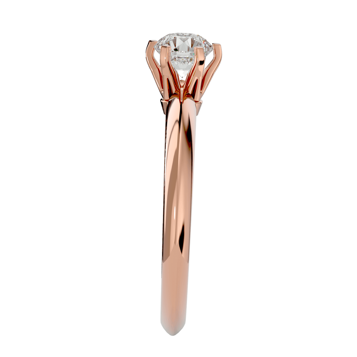 0.80 Ct Ariel Six Prong Solitaire Engagement Ring in 18K Gold – product image 9