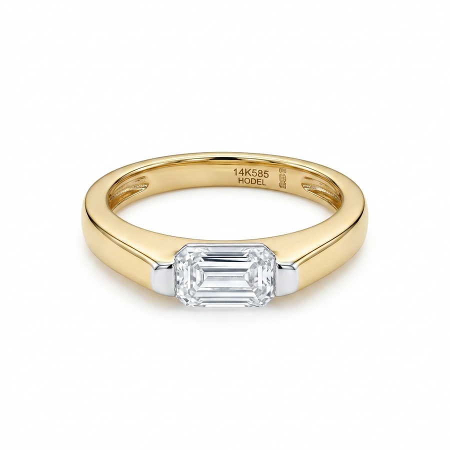Aveline Emerald-Cut Lab Grown Diamond Ring