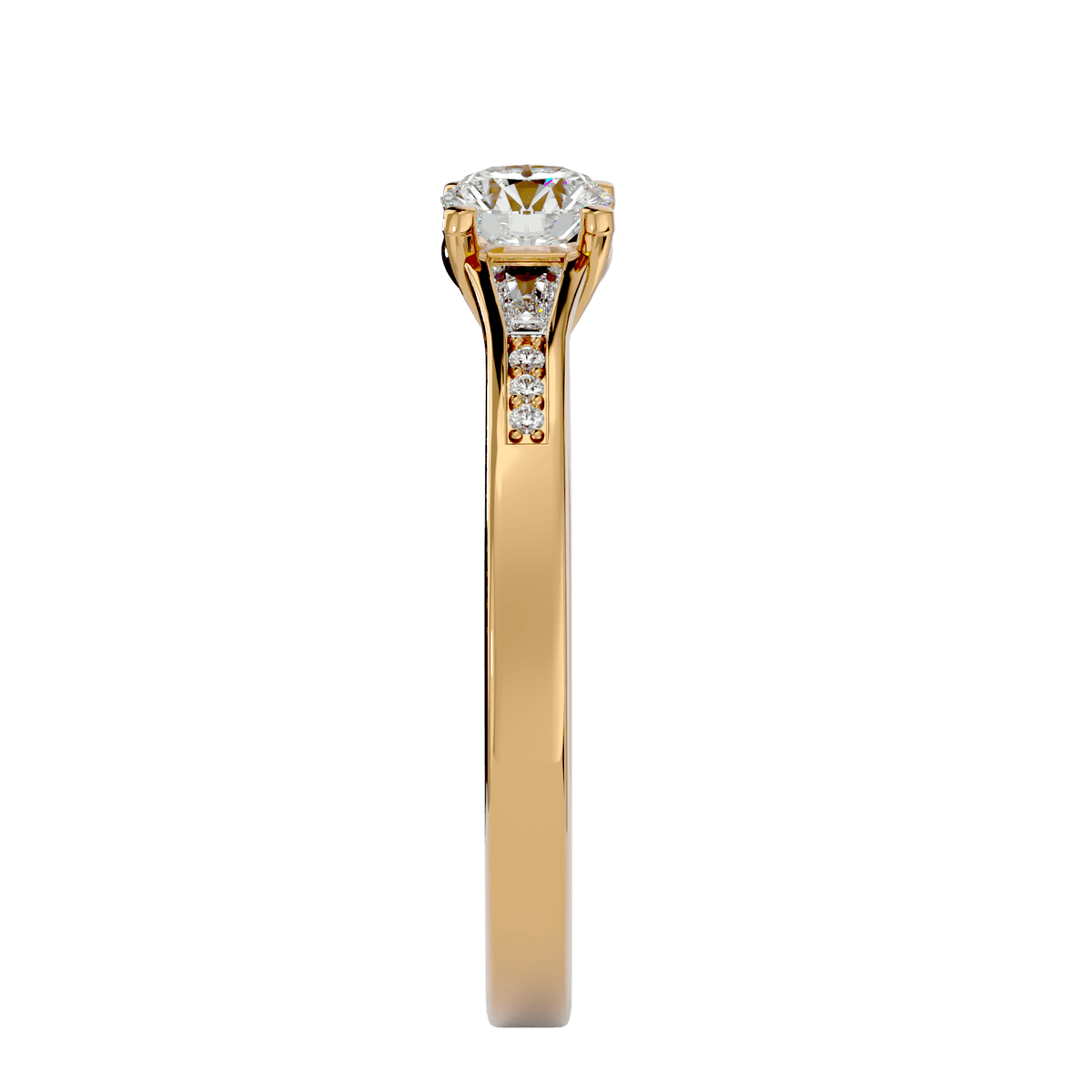 Betsy Round Lab Grown Diamond Three Stone Ring – product image 8
