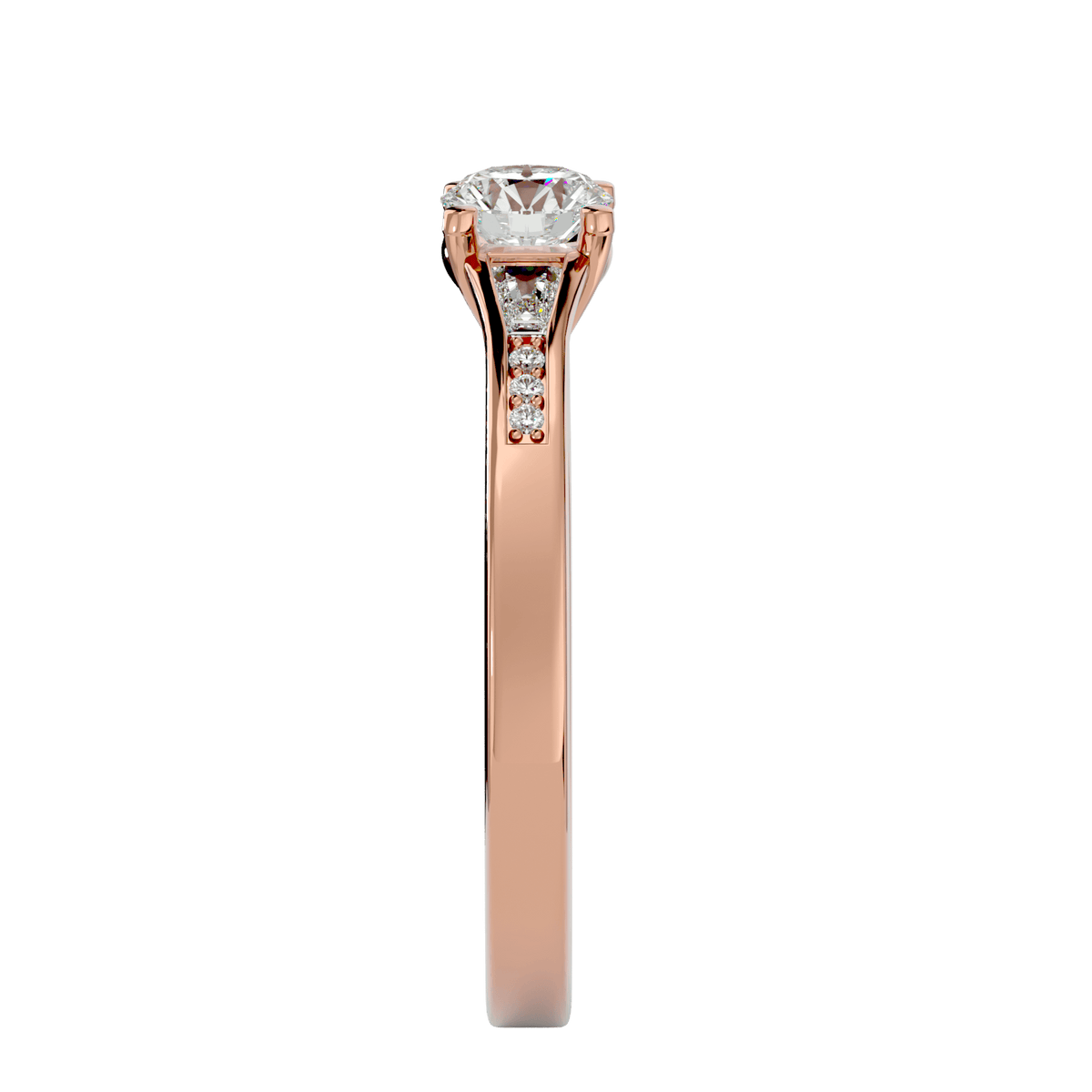Betsy Round Lab Grown Diamond Three Stone Ring – product image 9