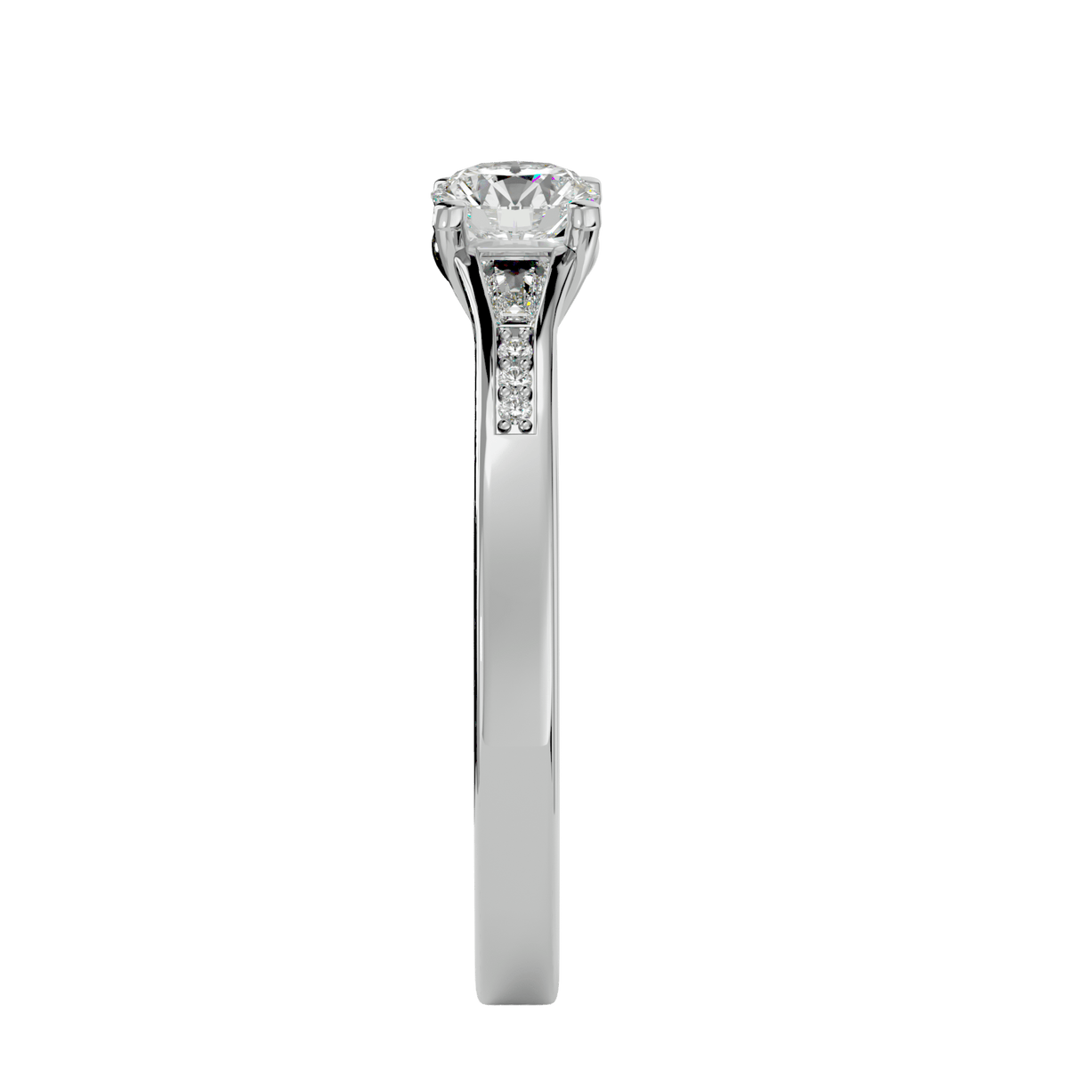 Betsy Round Lab Grown Diamond Three Stone Ring – product image 10