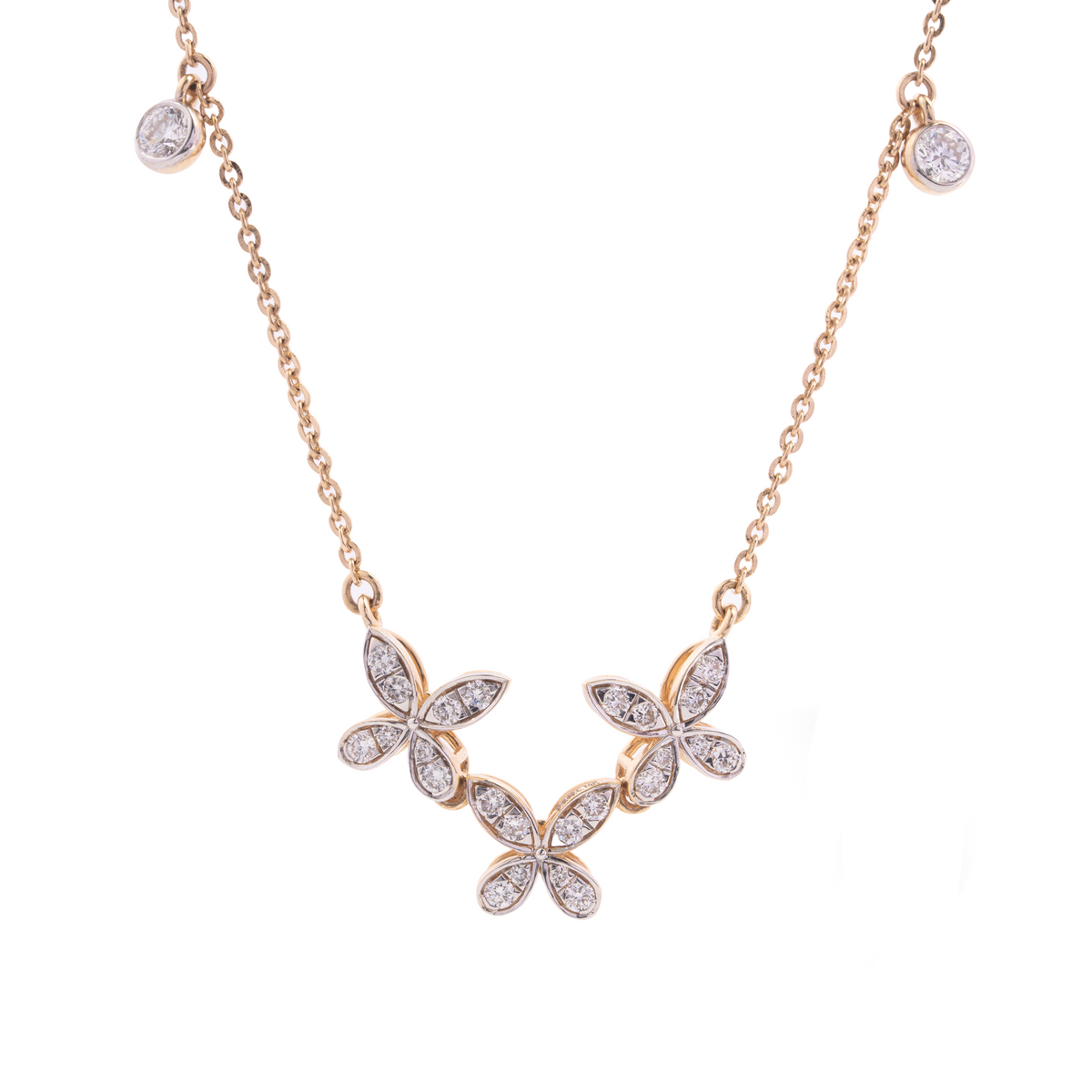 Butterfly Charm Diamond Pendant Necklace – product image 4