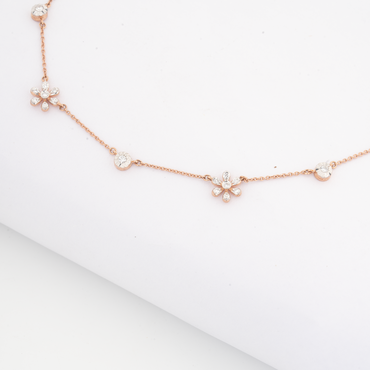 Daisy Diamond Station Necklace – product image 3
