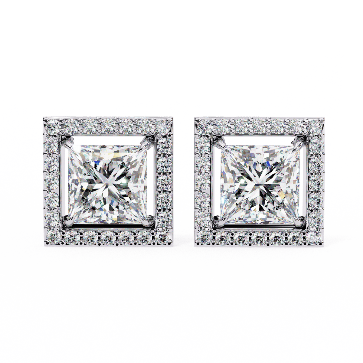 Glamour 1-Carat Princess Earrings – product image 3