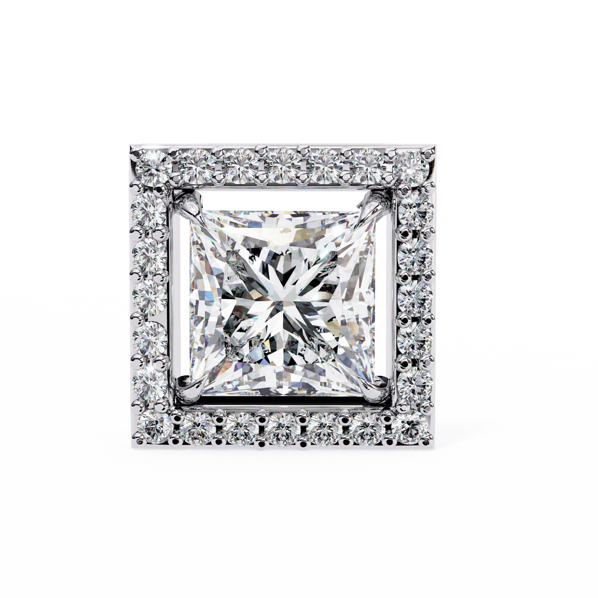 Glamour 1-Carat Princess Earrings – product image 5