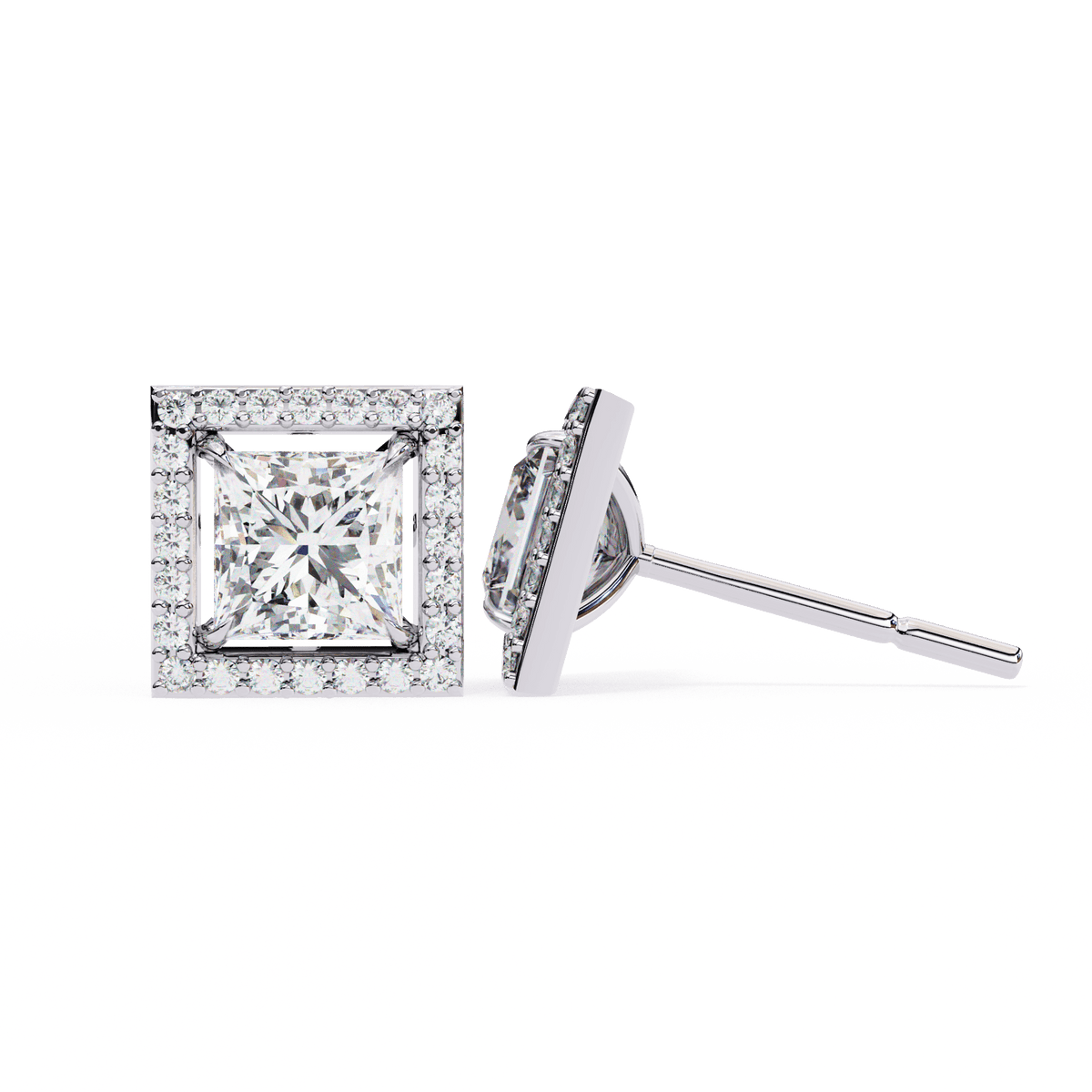 Glamour 1-Carat Princess Earrings – product image 13
