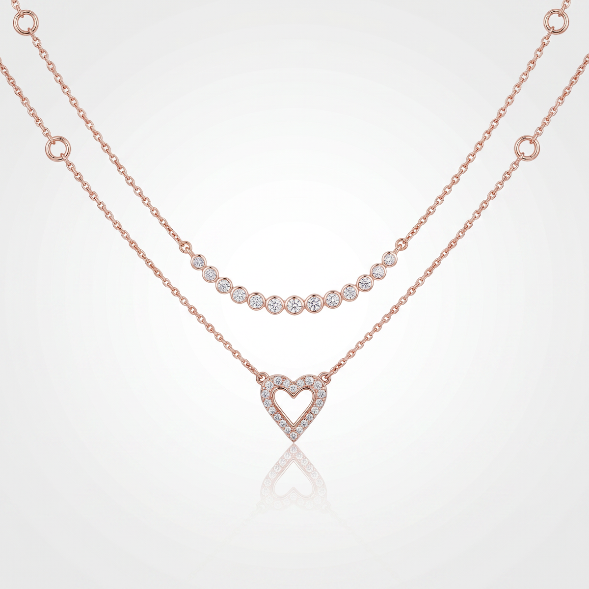 Heart Station Diamond Pendant – product image 2