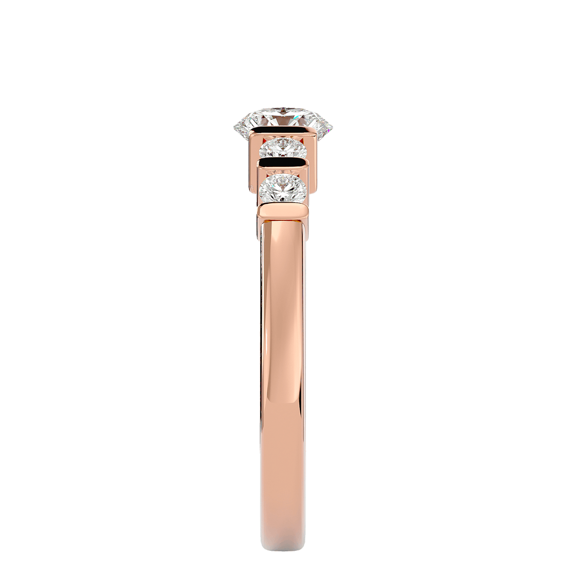 Lucette Bar Set Diamond Solitaire Ring – product image 9