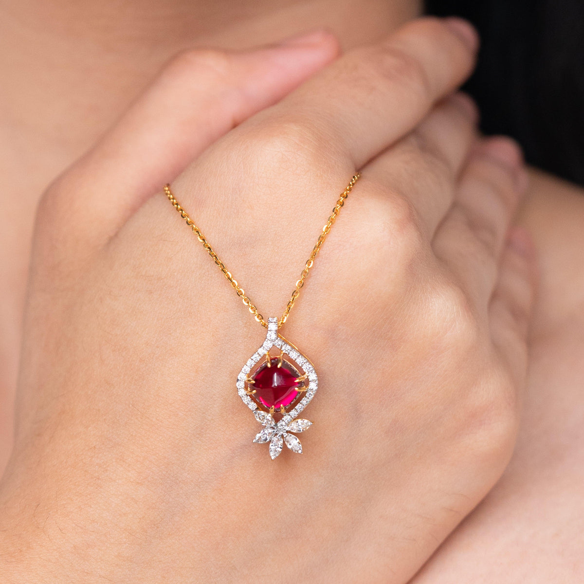 Navya Diamond Pendant (With Chain) – product image 1