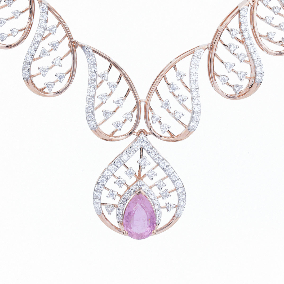 Rose Gold Diamond Necklace – product image 2