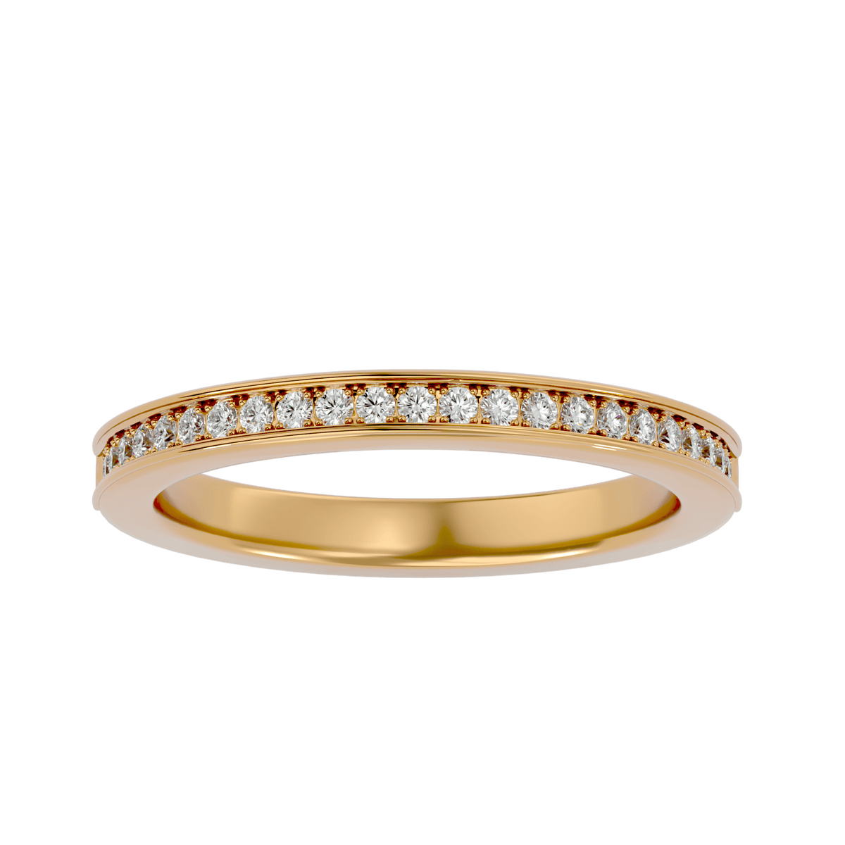 Violeta Yellow Gold Diamond Half Eternity Band – product image 2