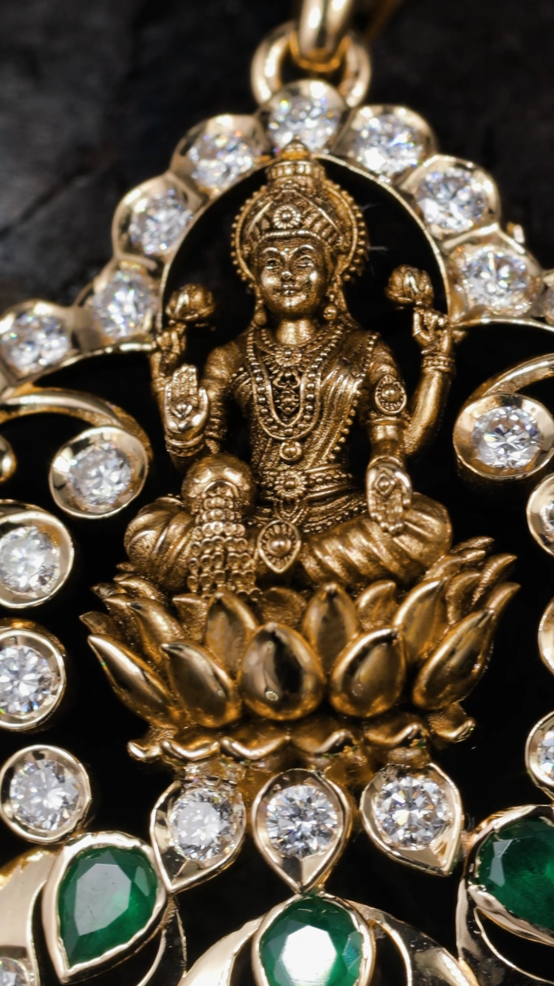Lakshmi Devi Diamond Pendant